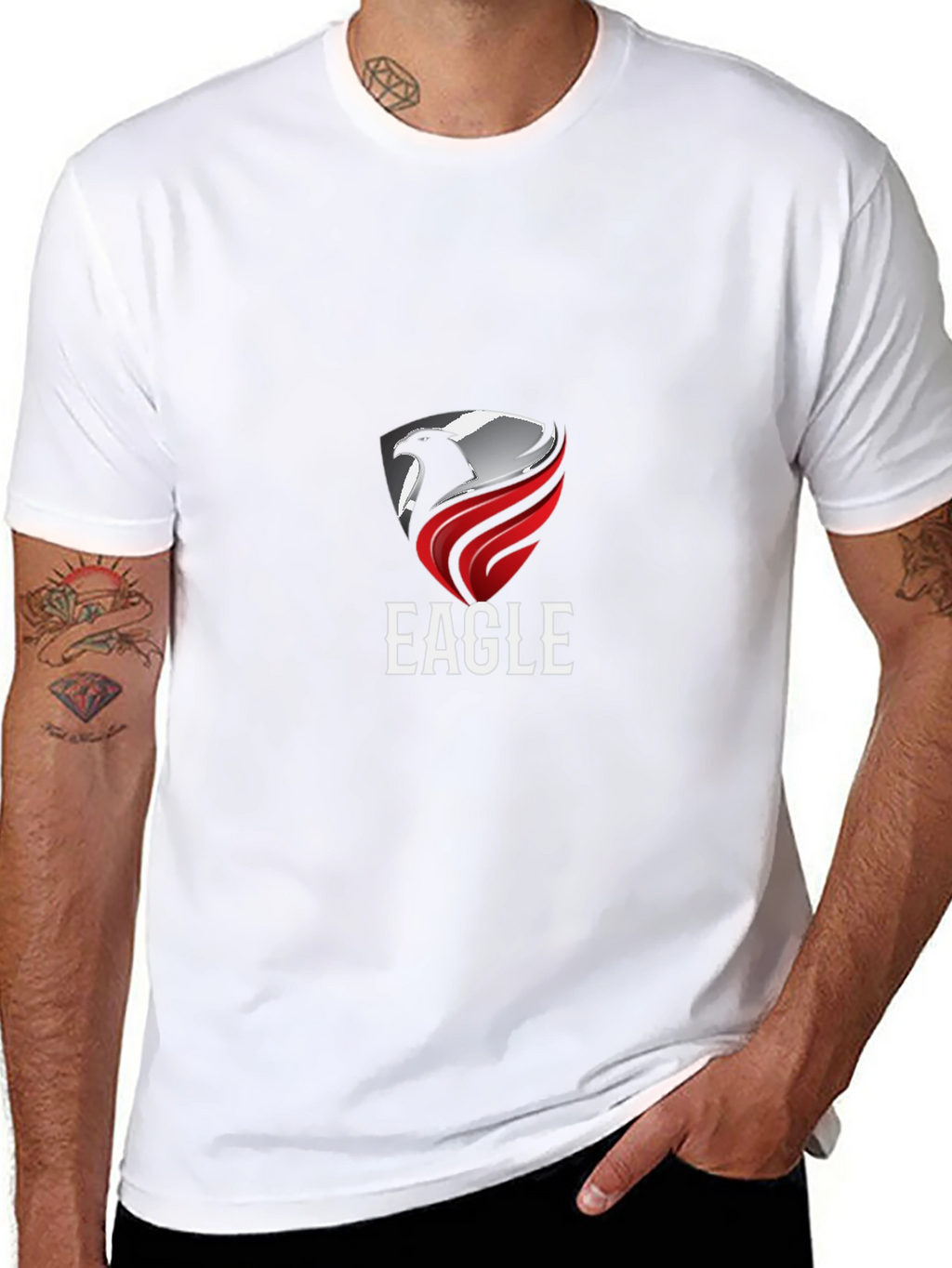 Eagle Graphic Black T-Shirt for Men
