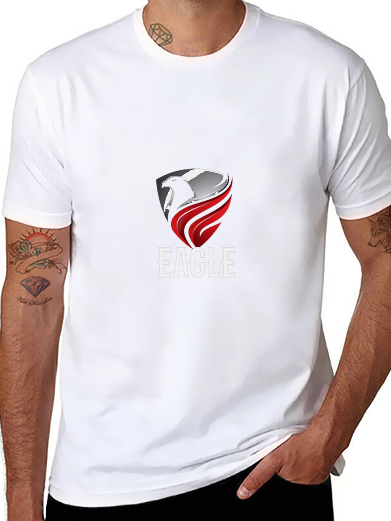 Eagle Graphic Black T-Shirt for Men