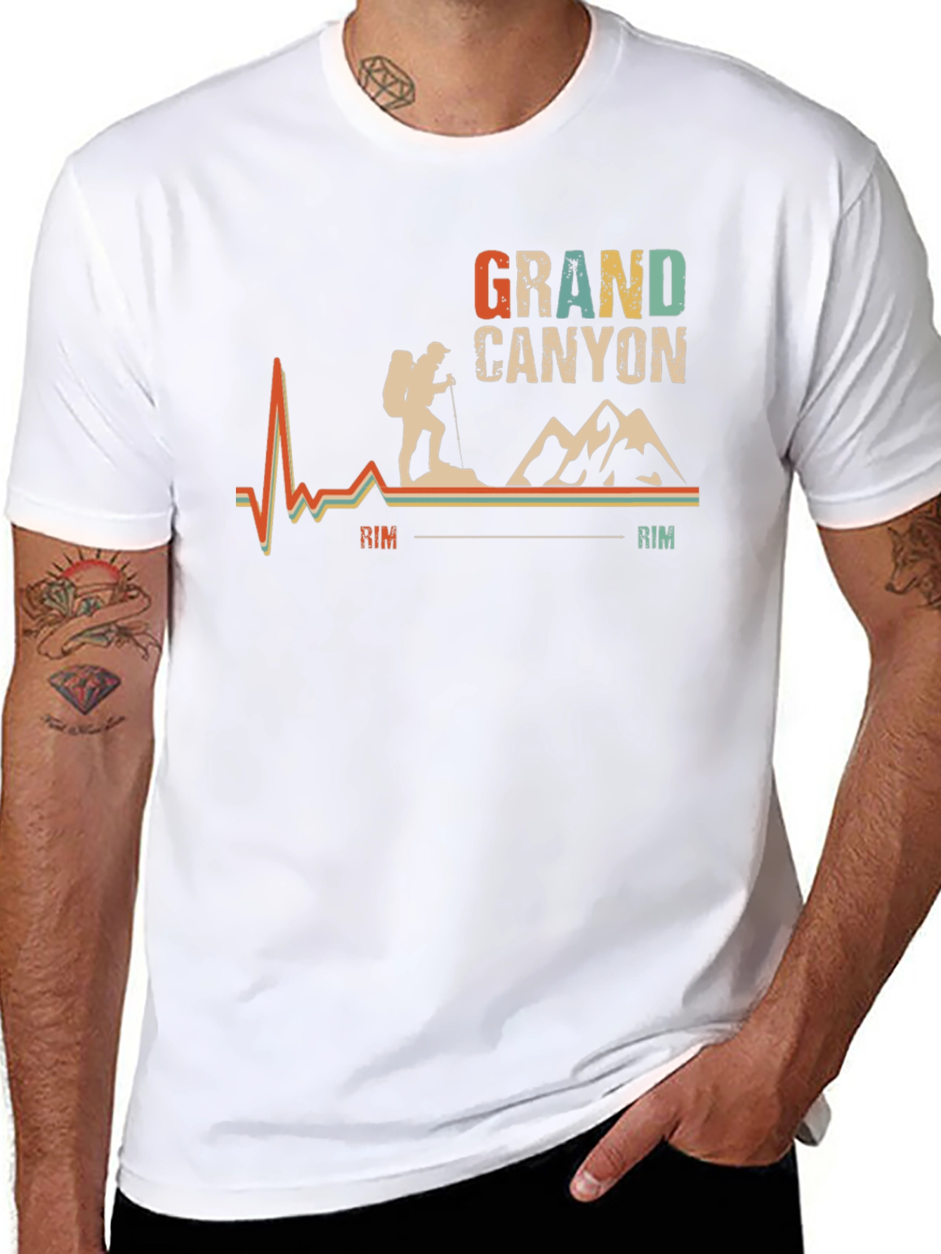 Grand Canyon Hiker Graphic Tee - Black