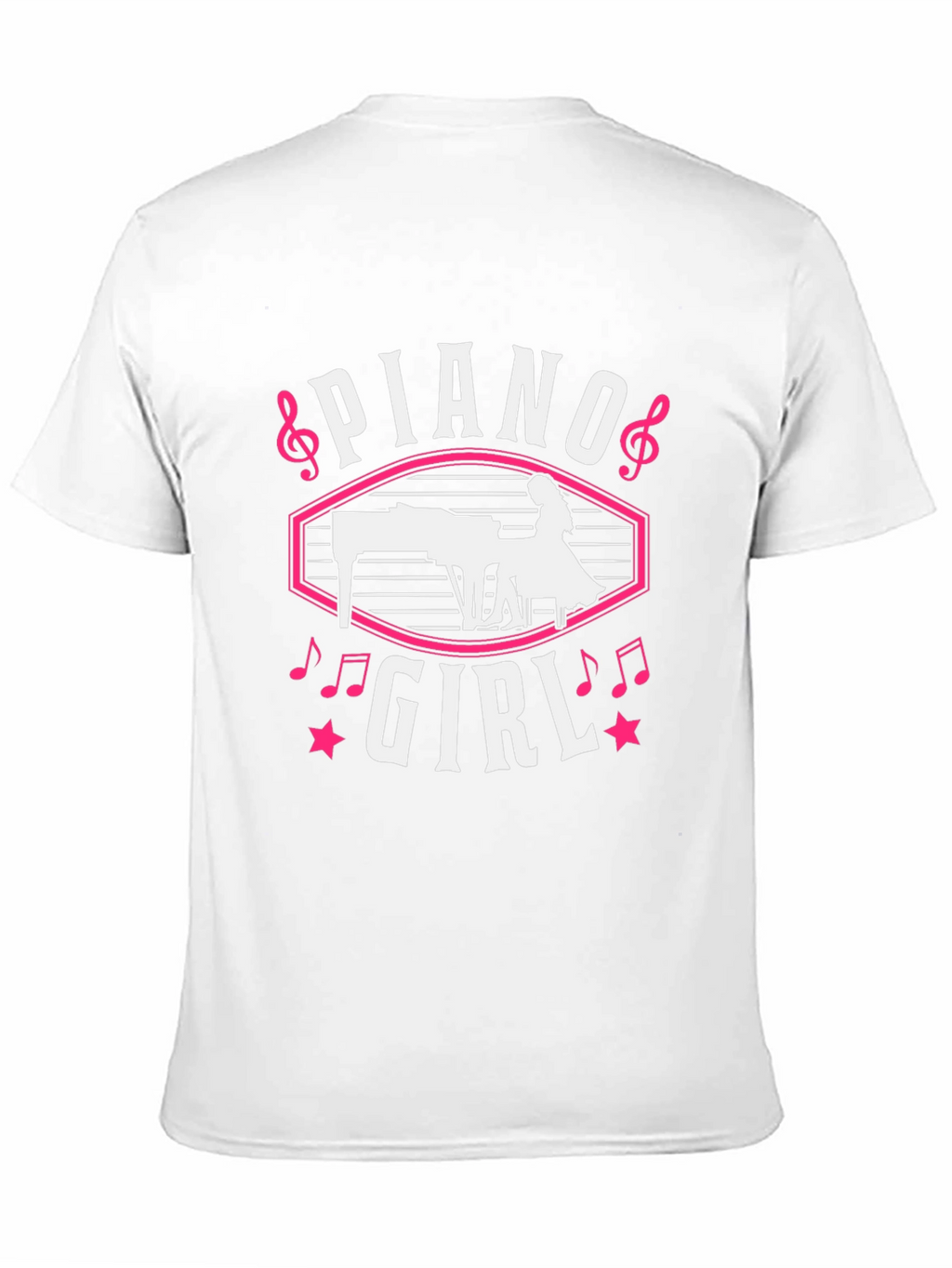 Piano Girl Graphic Tee - Music Lover T-Shirt
