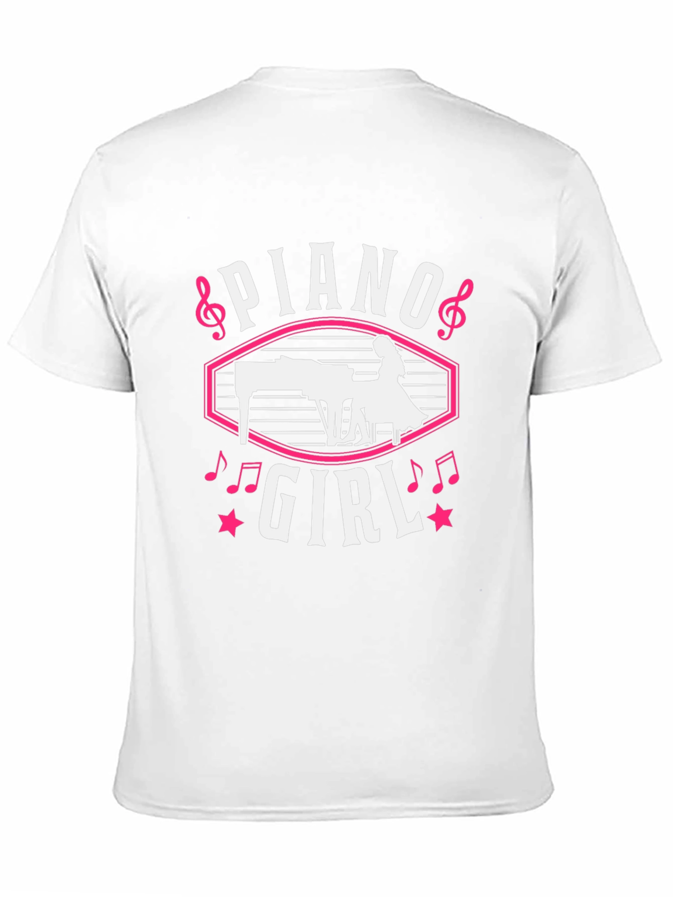 Piano Girl Graphic Tee - Music Lover T-Shirt