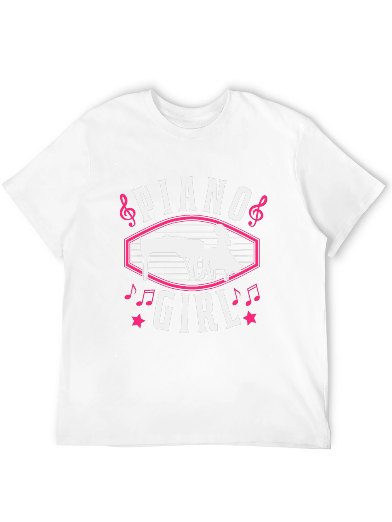 Piano Girl Graphic Tee - Music Lover T-Shirt