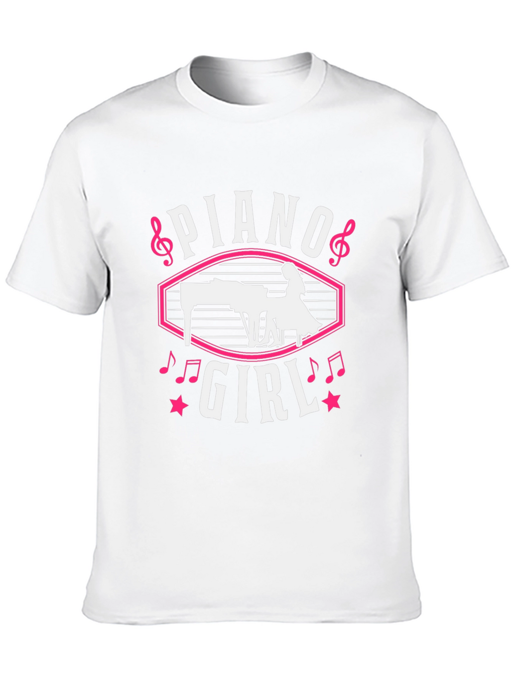 Piano Girl Graphic Tee - Music Lover T-Shirt