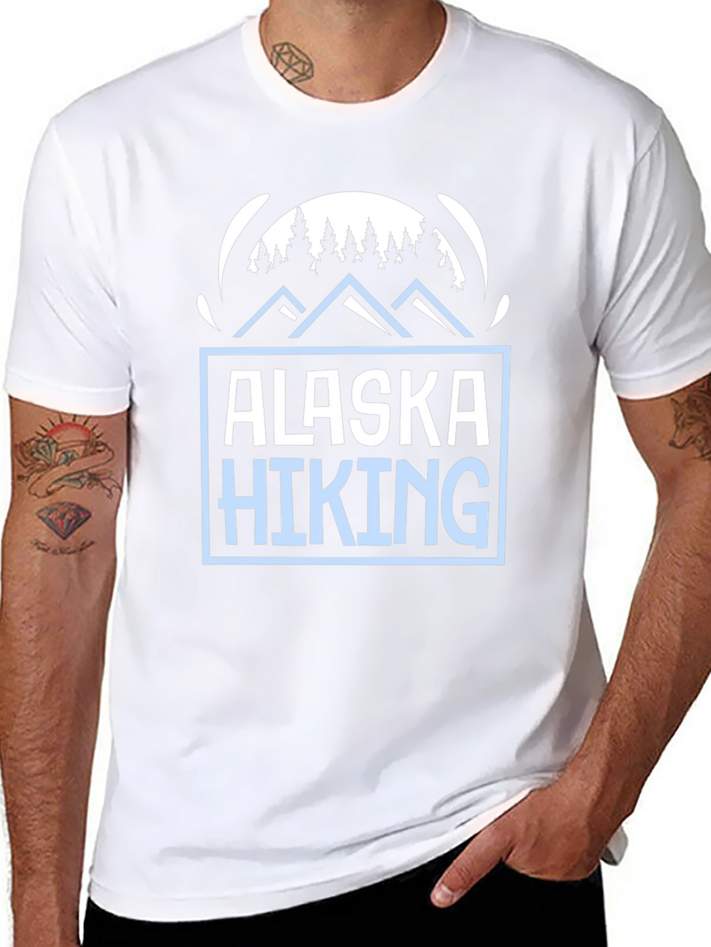 Alaska Hiking Graphic Tee - Nature Lovers Shirt