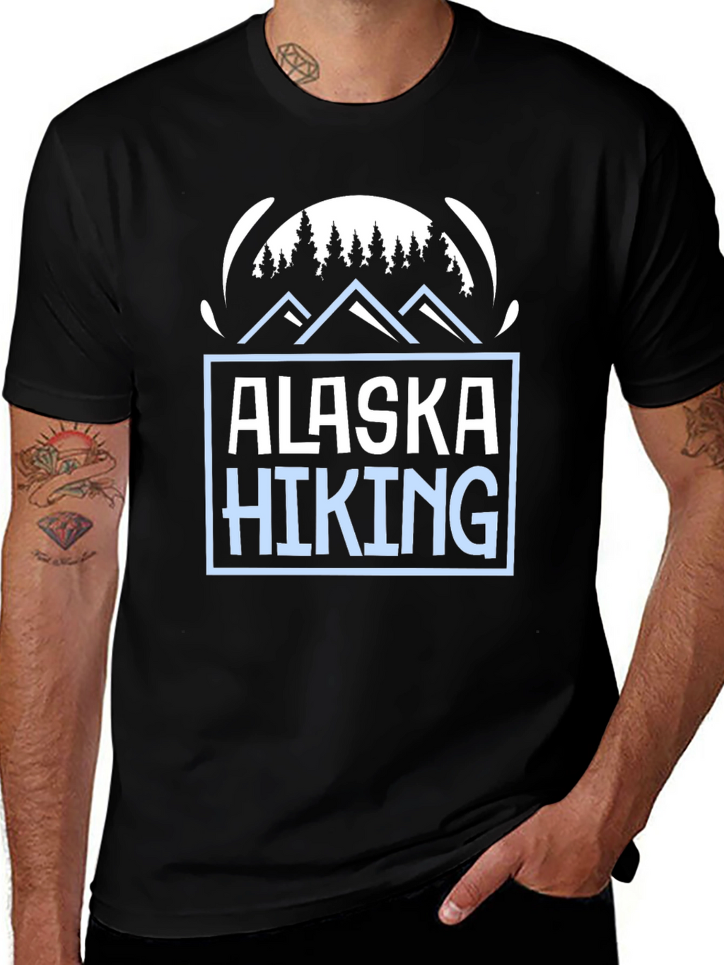 Alaska Hiking Graphic Tee - Nature Lovers Shirt