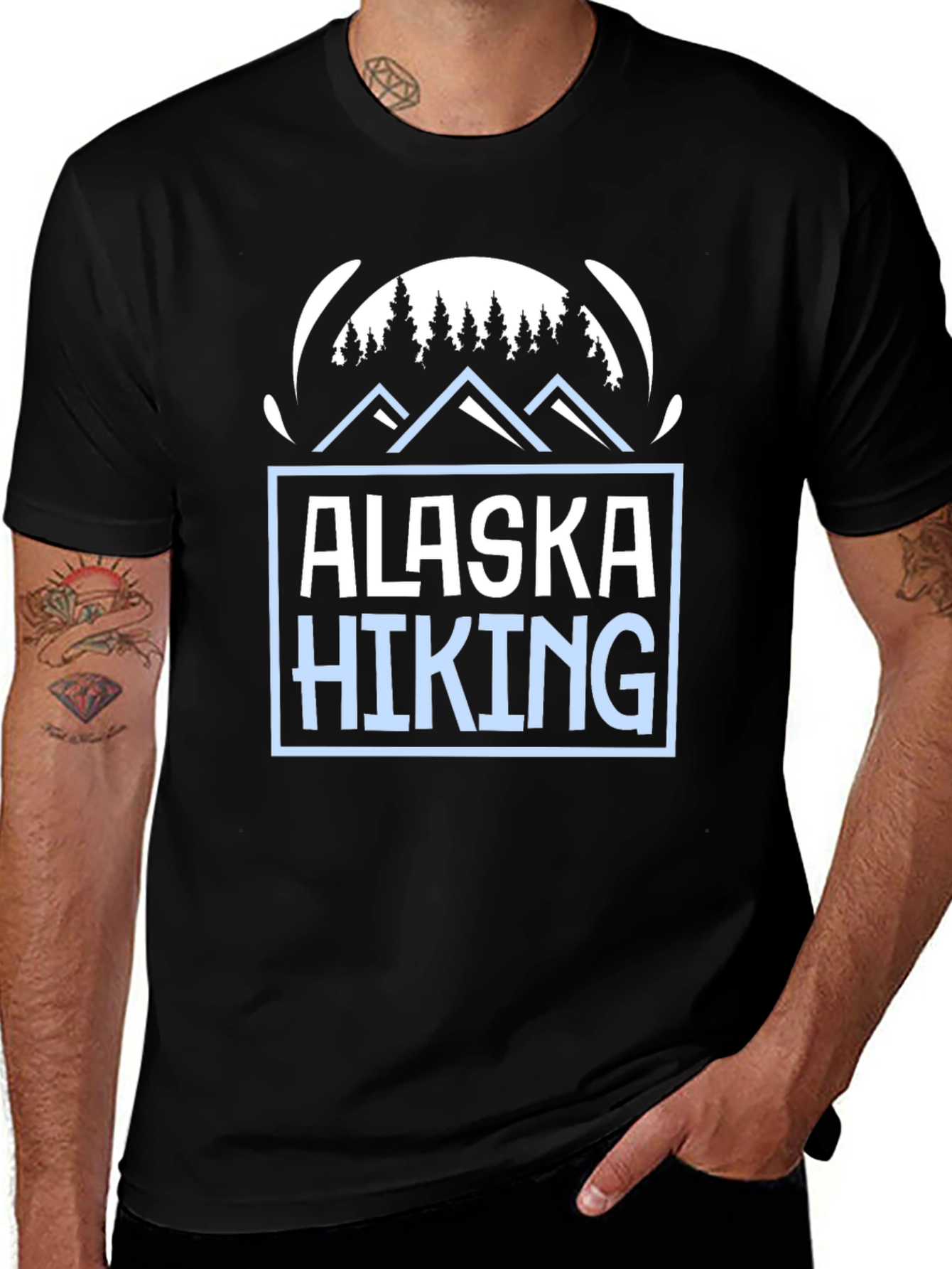 Alaska Hiking Graphic Tee - Nature Lovers Shirt