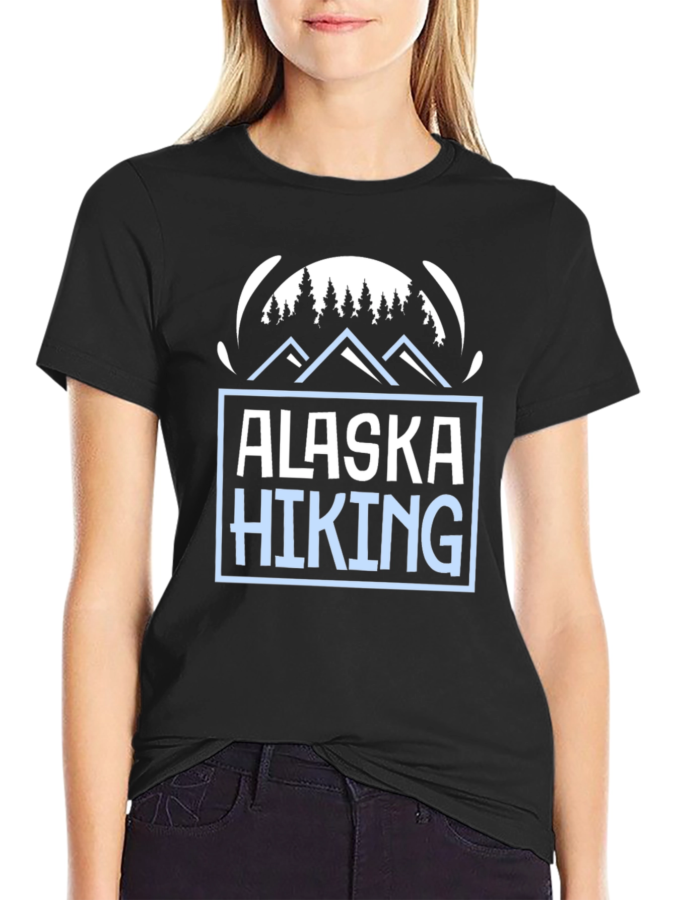 Alaska Hiking Graphic Tee - Nature Lovers Shirt