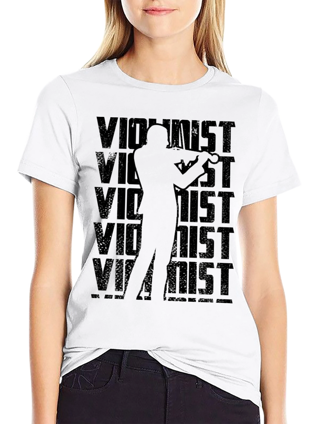 Violinist Graphic T-Shirt - Black