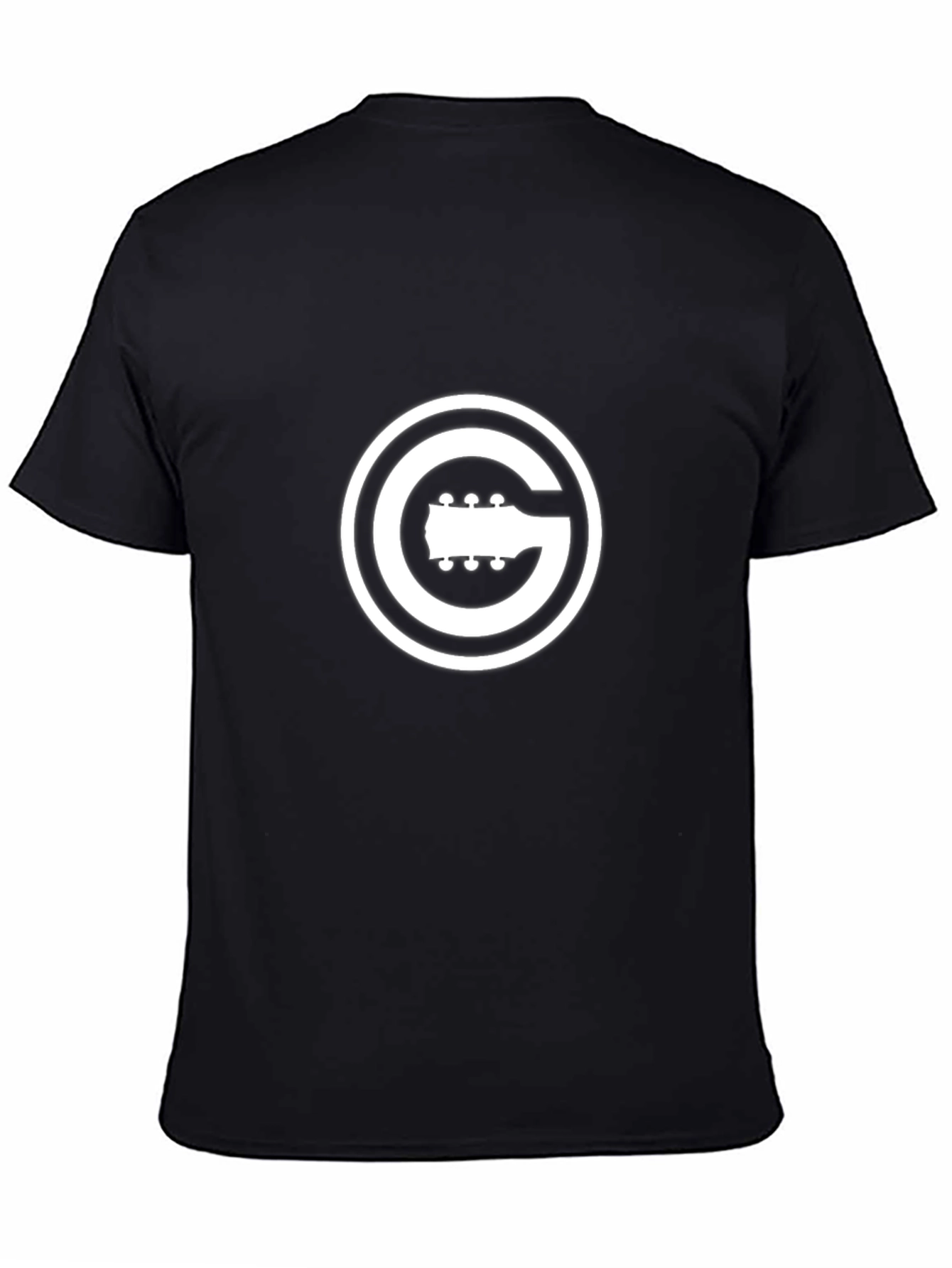Guitar G Logo Black T-Shirt Music Lover Tee
