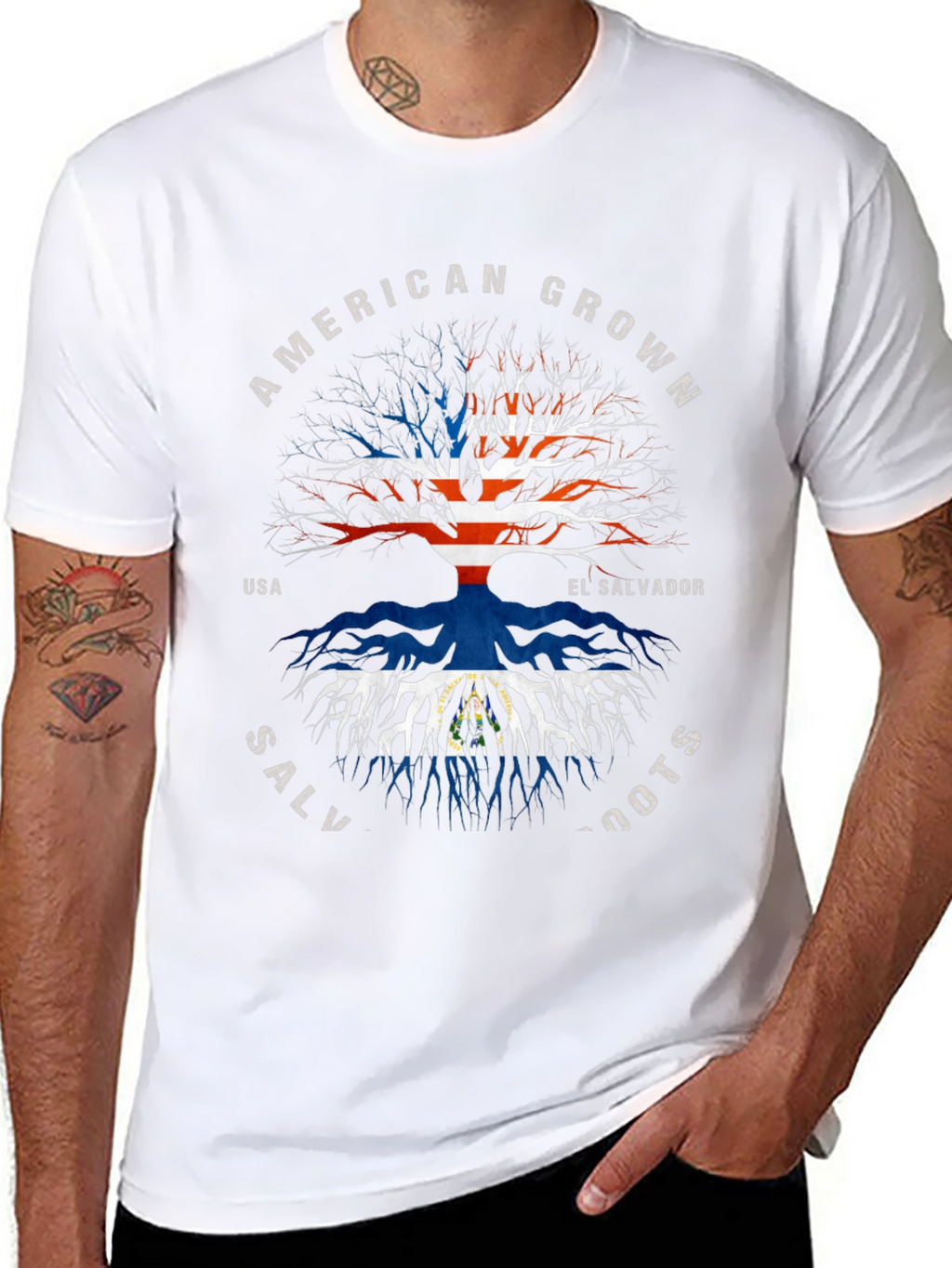 El Salvador Roots T-Shirt - American Grown Pride