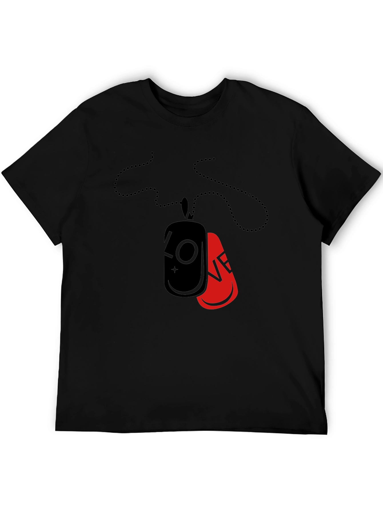 Love Dog Tag Graphic Tee - Black