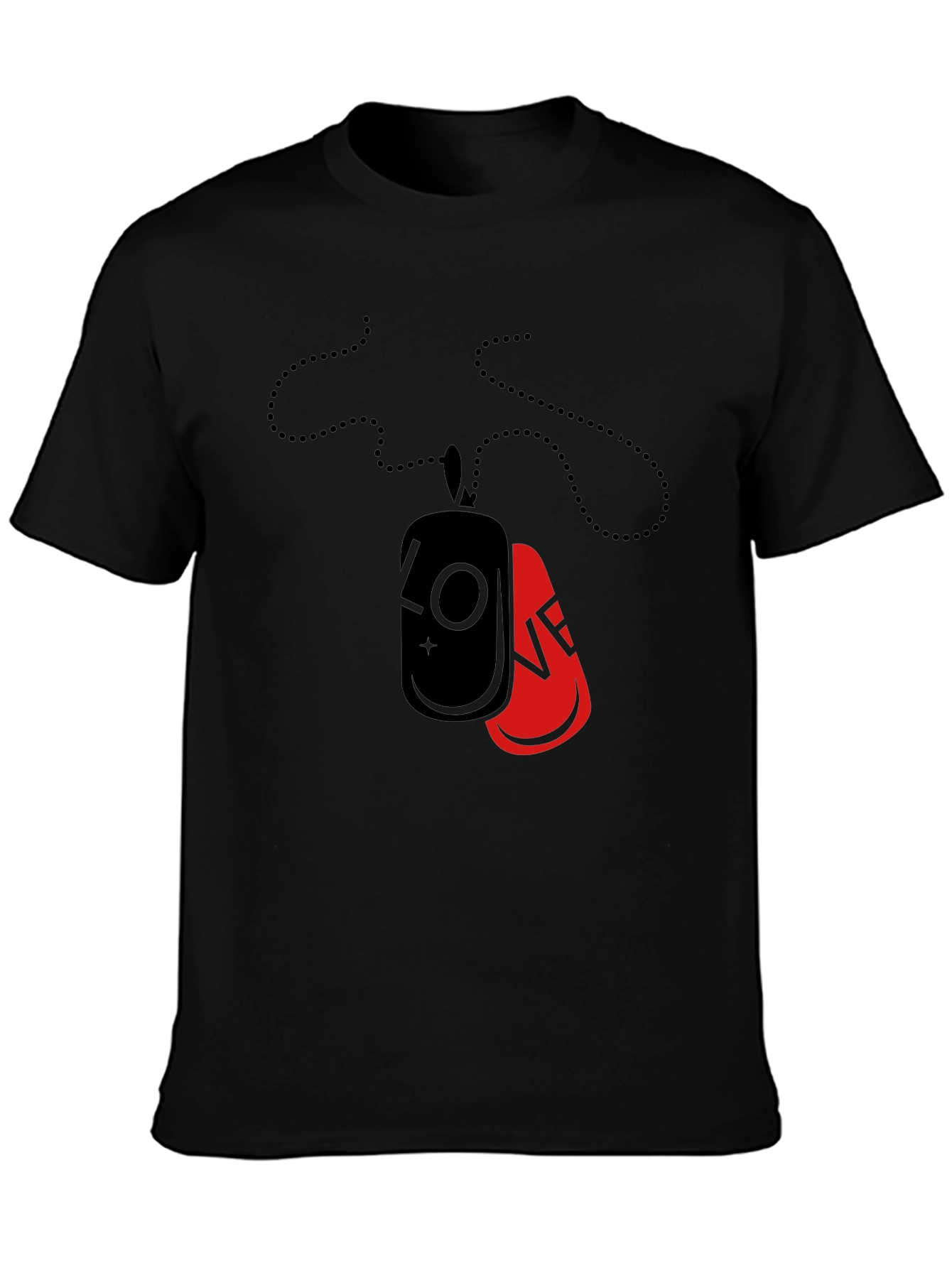 Love Dog Tag Graphic Tee - Black