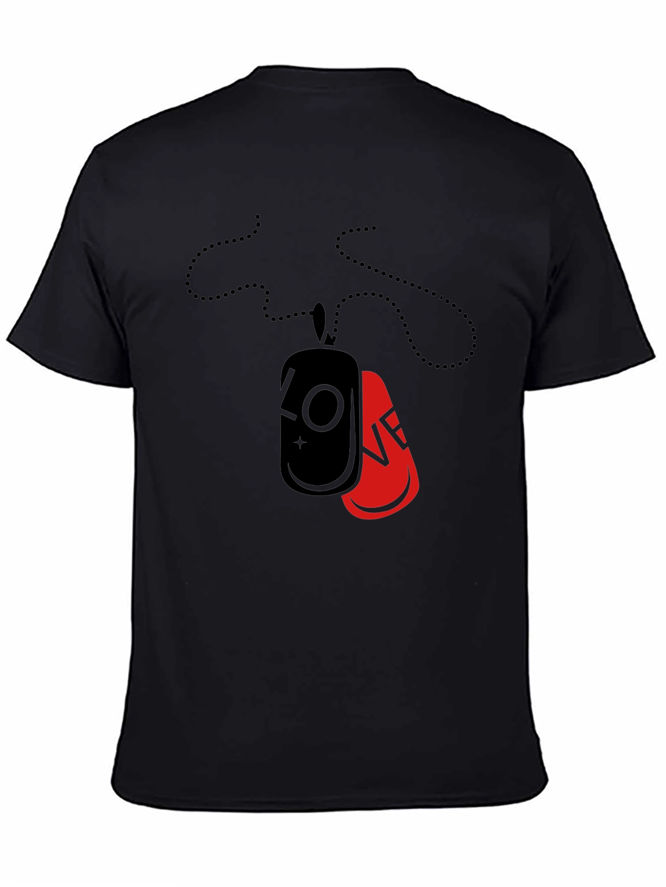 Love Dog Tag Graphic Tee - Black
