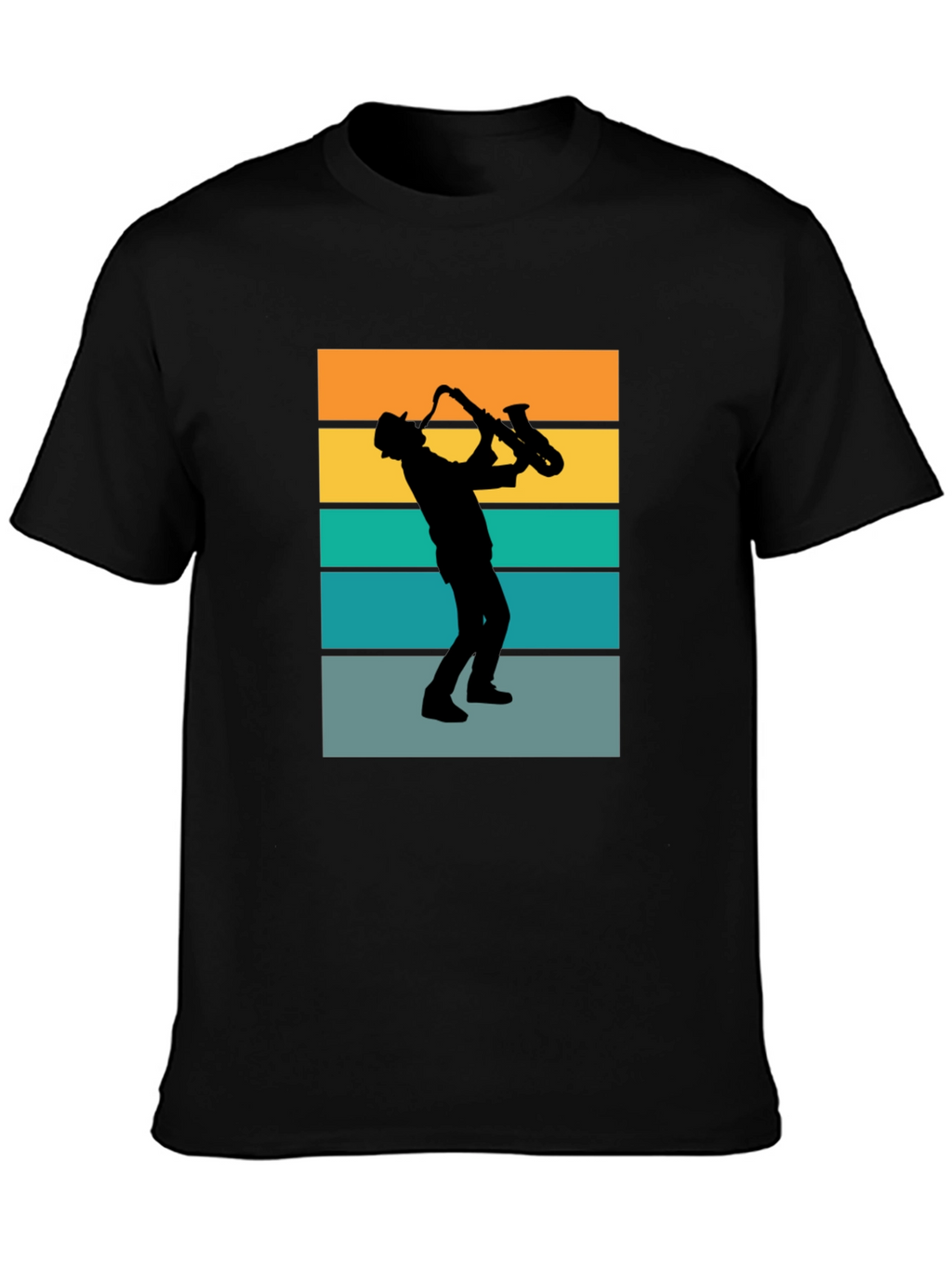 Retro Saxophone Player Graphic T-Shirt