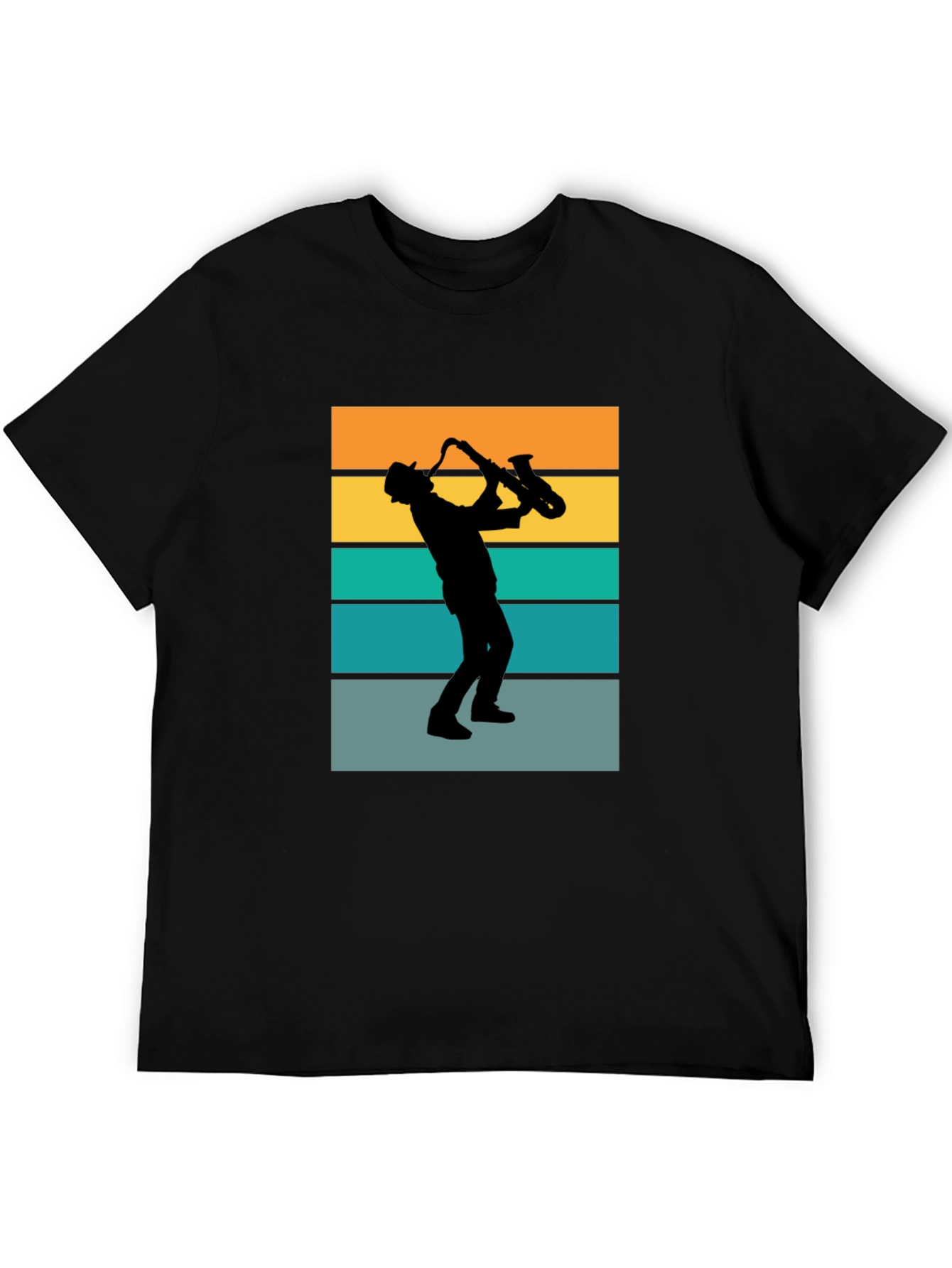 Retro Saxophone Player Graphic T-Shirt
