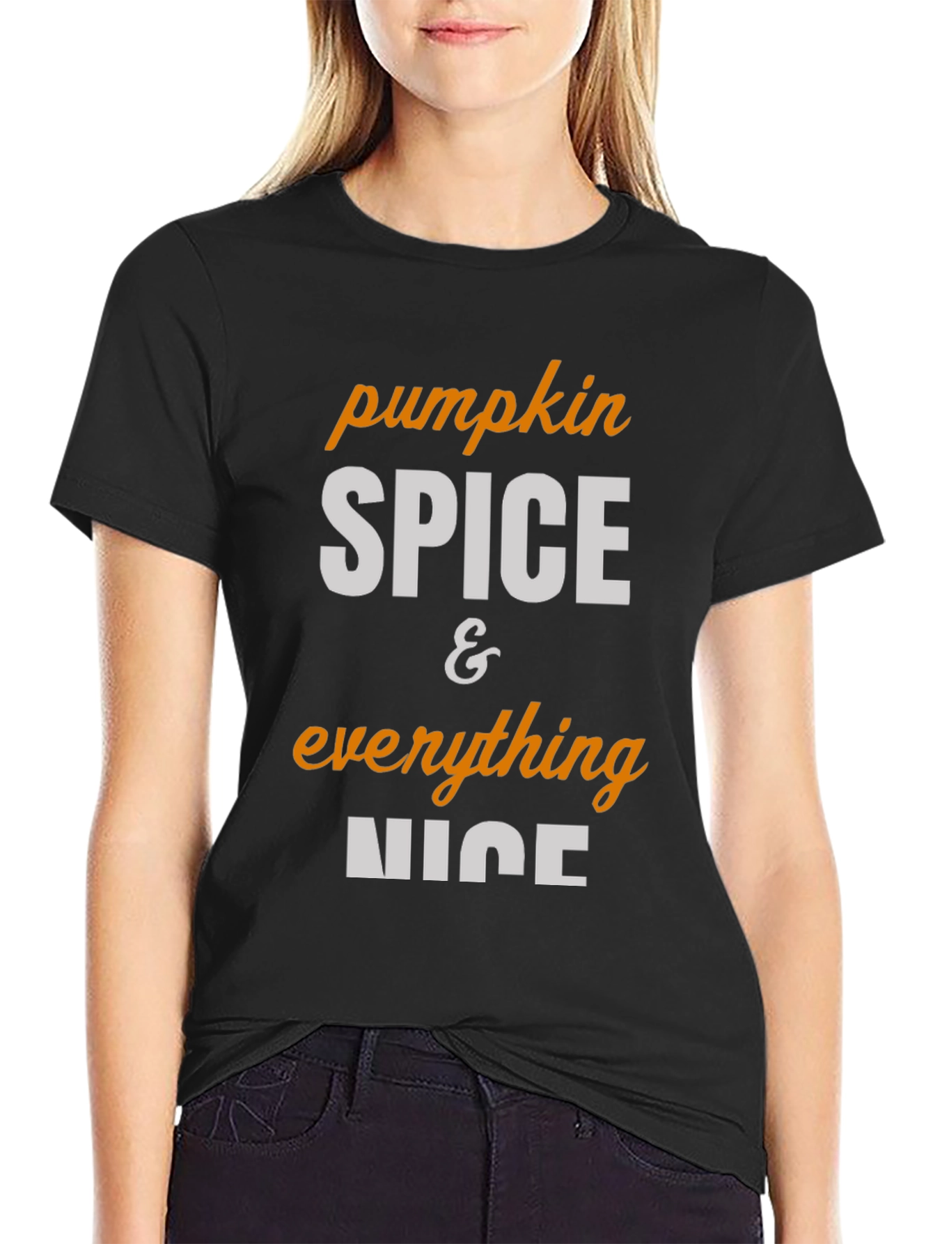 Pumpkin Spice & Everything Nice Black T-Shirt
