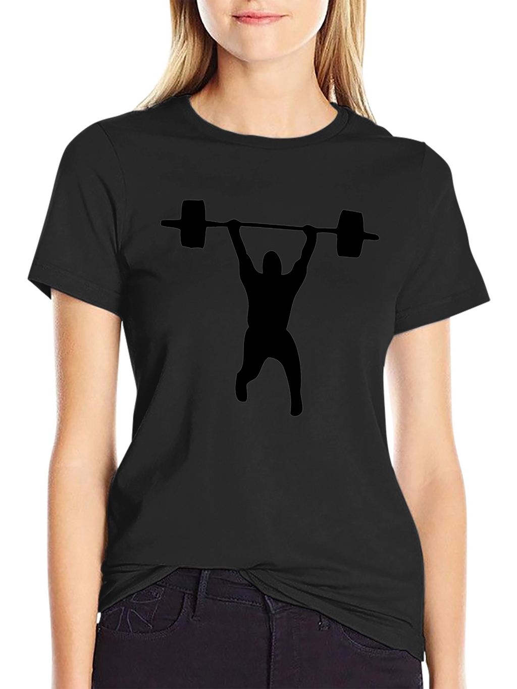 Weightlifting Silhouette T-Shirt - Black