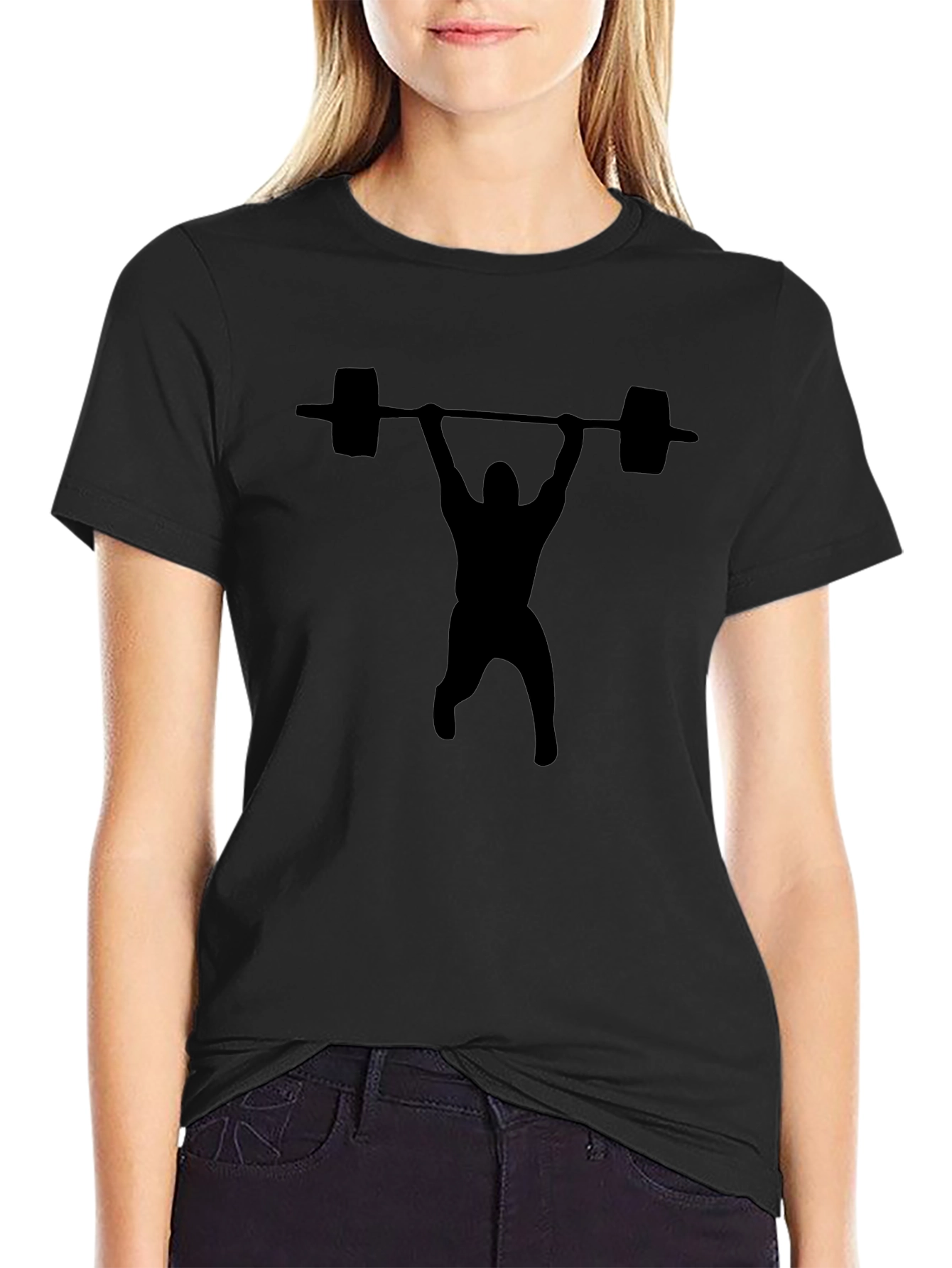 Weightlifting Silhouette T-Shirt - Black