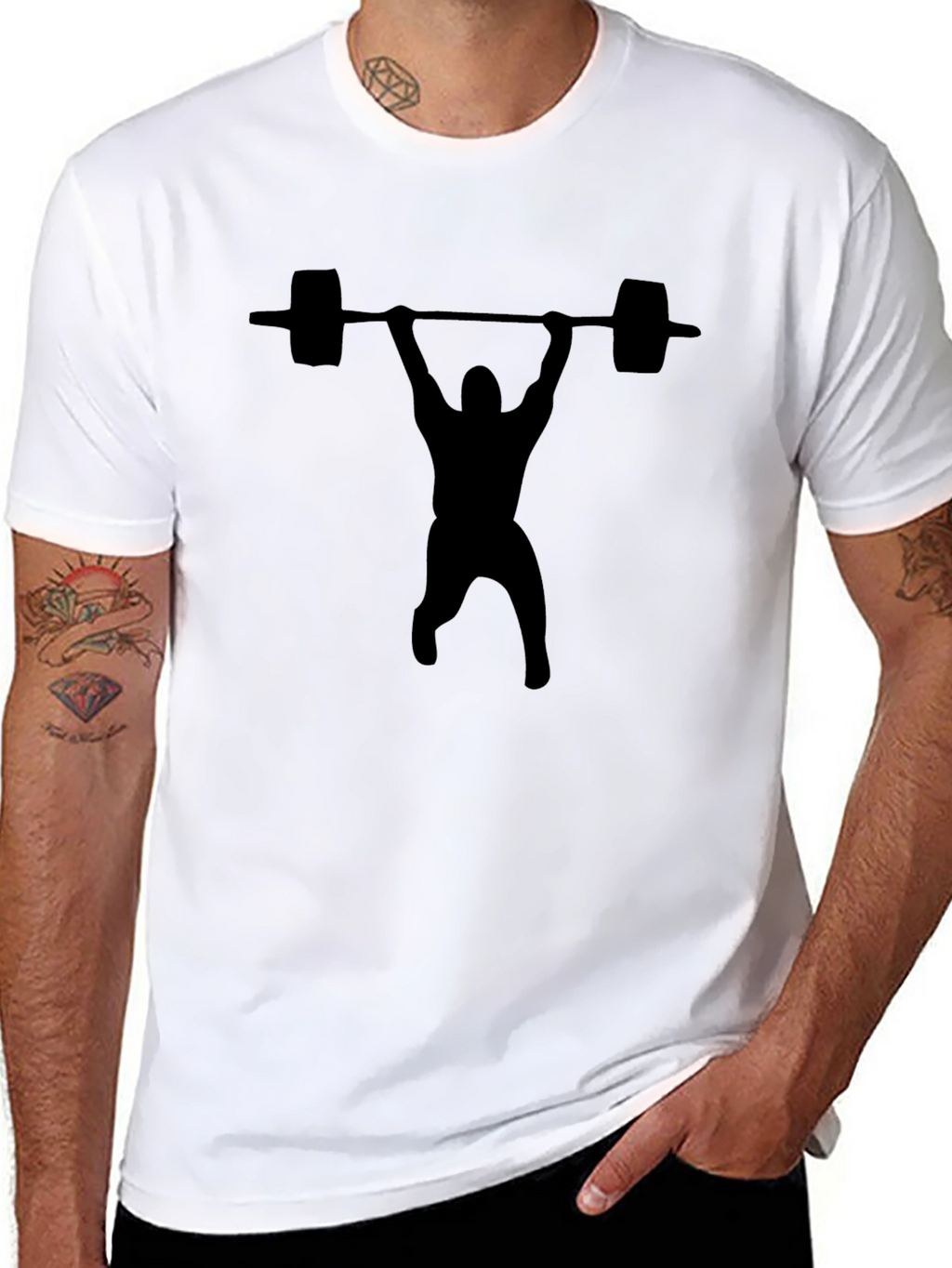 Weightlifting Silhouette T-Shirt - Black