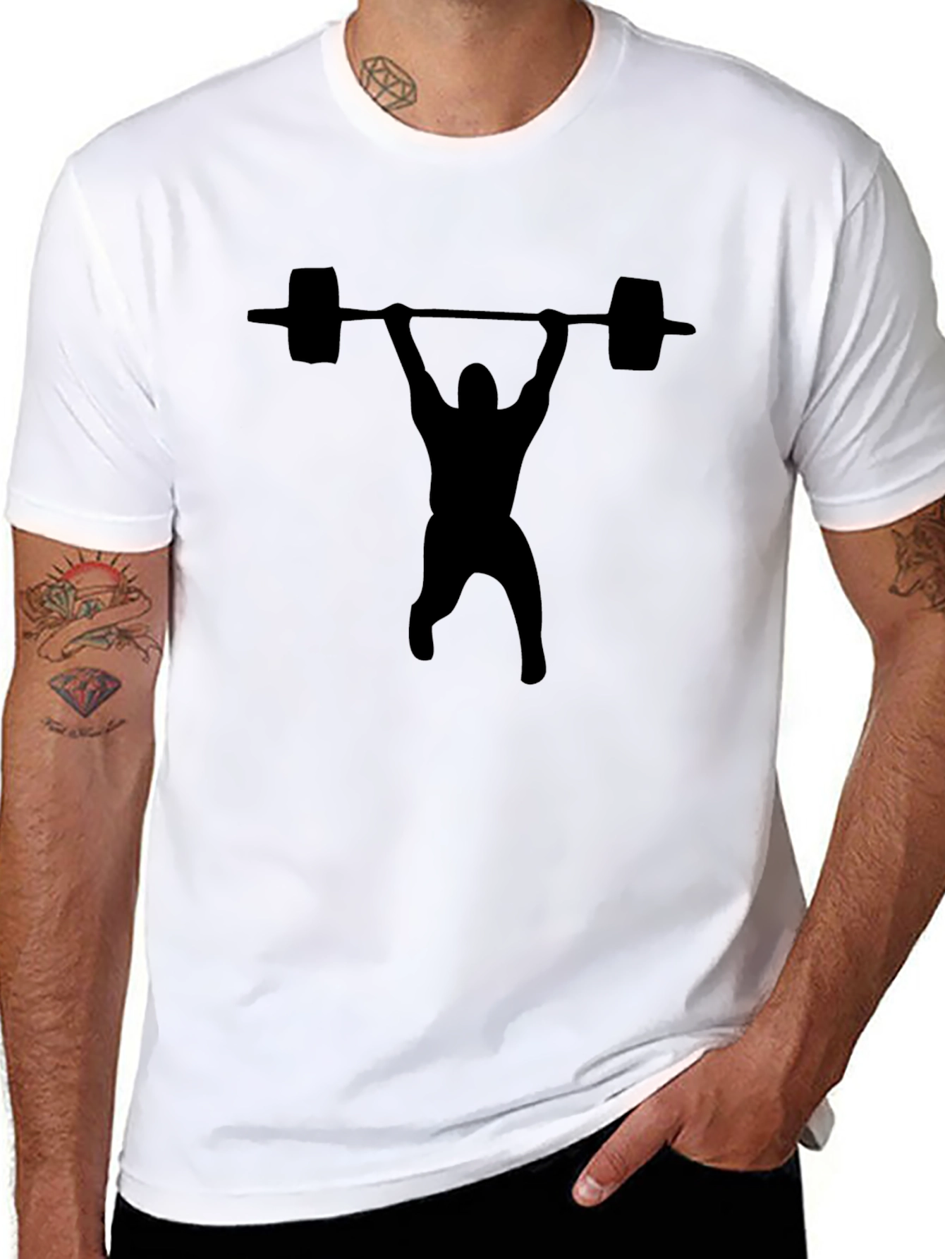 Weightlifting Silhouette T-Shirt - Black