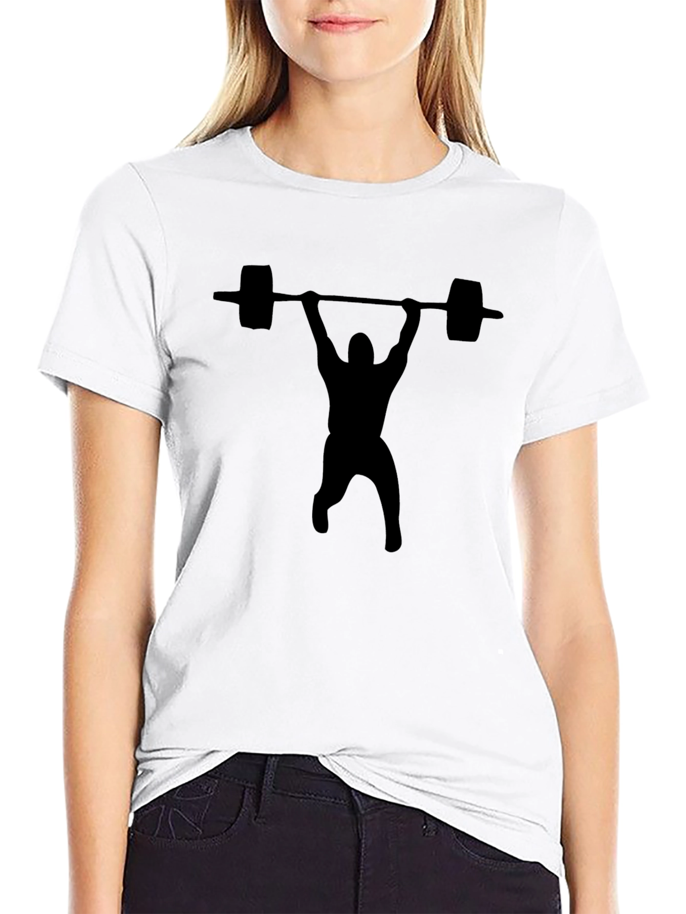 Weightlifting Silhouette T-Shirt - Black