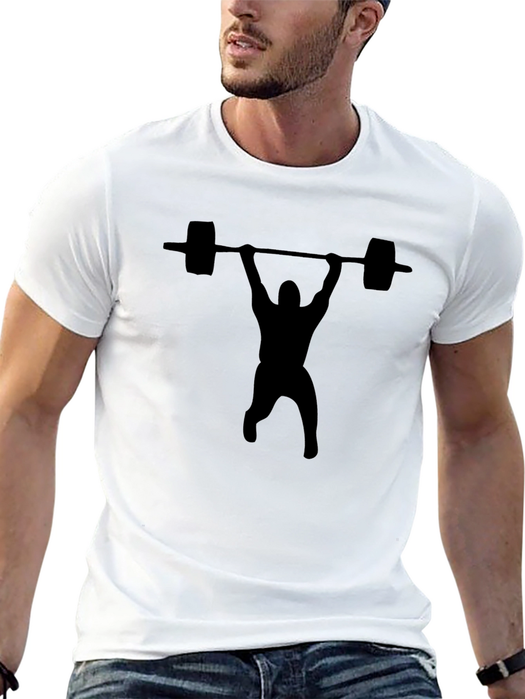 Weightlifting Silhouette T-Shirt - Black