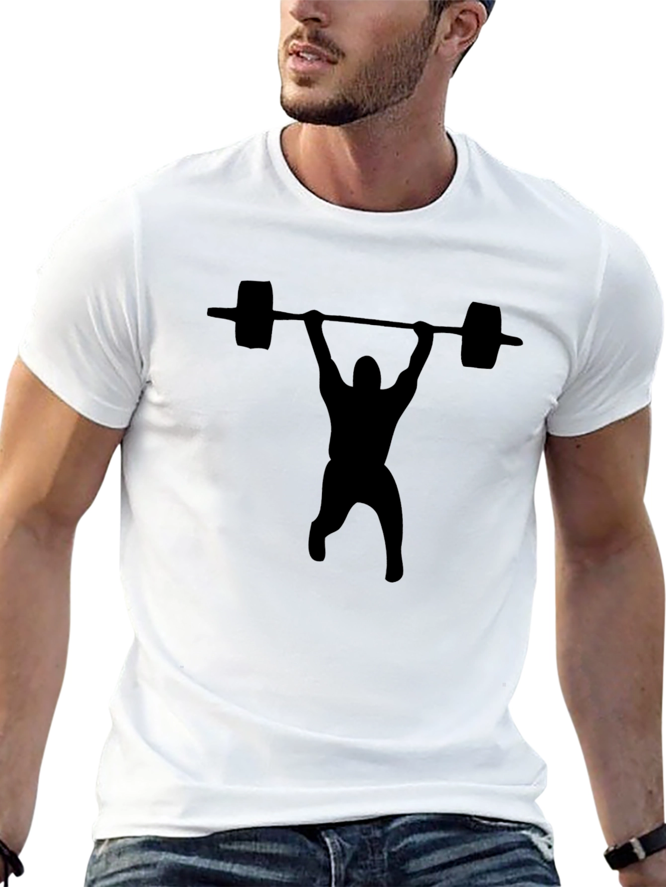 Weightlifting Silhouette T-Shirt - Black