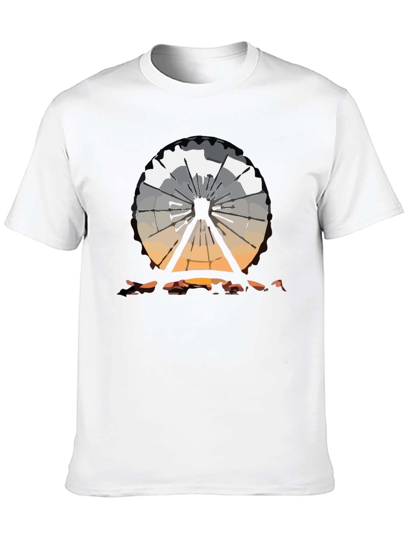 Ferris Wheel Graphic Tee - Black Cotton T-Shirt