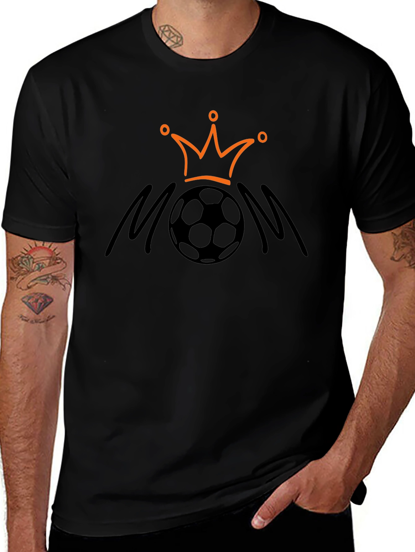 Soccer Mom Crown T-Shirt - Black Graphic Tee