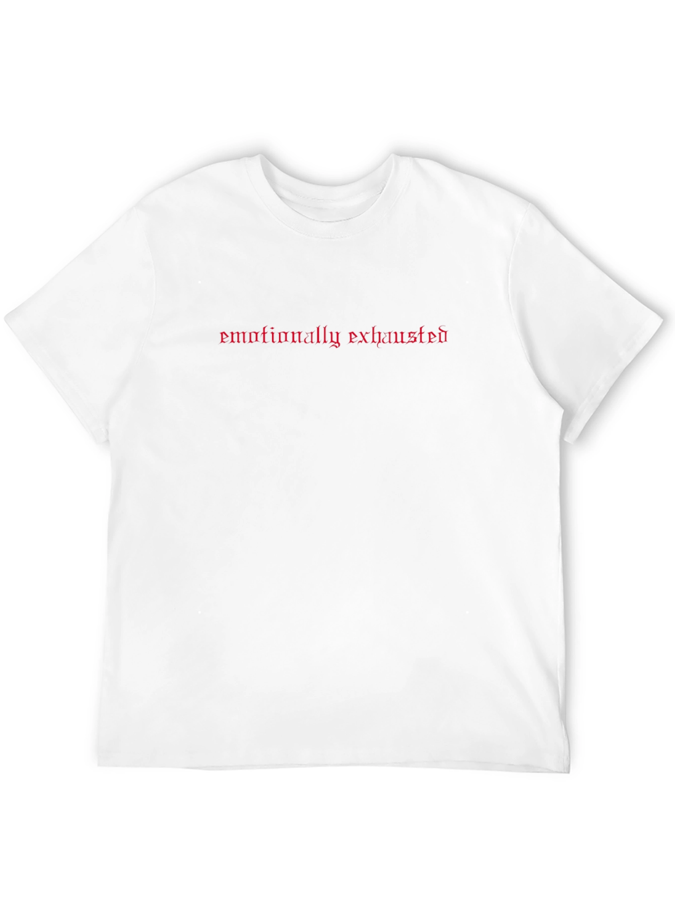 Emotionally Exhausted Graphic Tee - Black Casual Shirt
