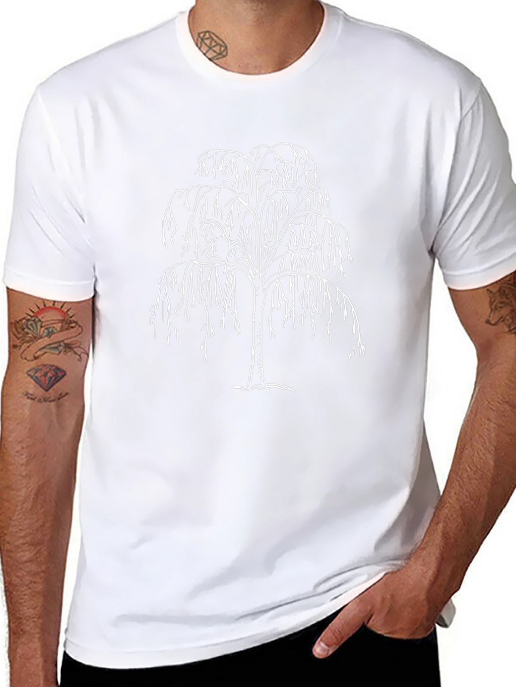 Willow Tree Graphic Black T-Shirt