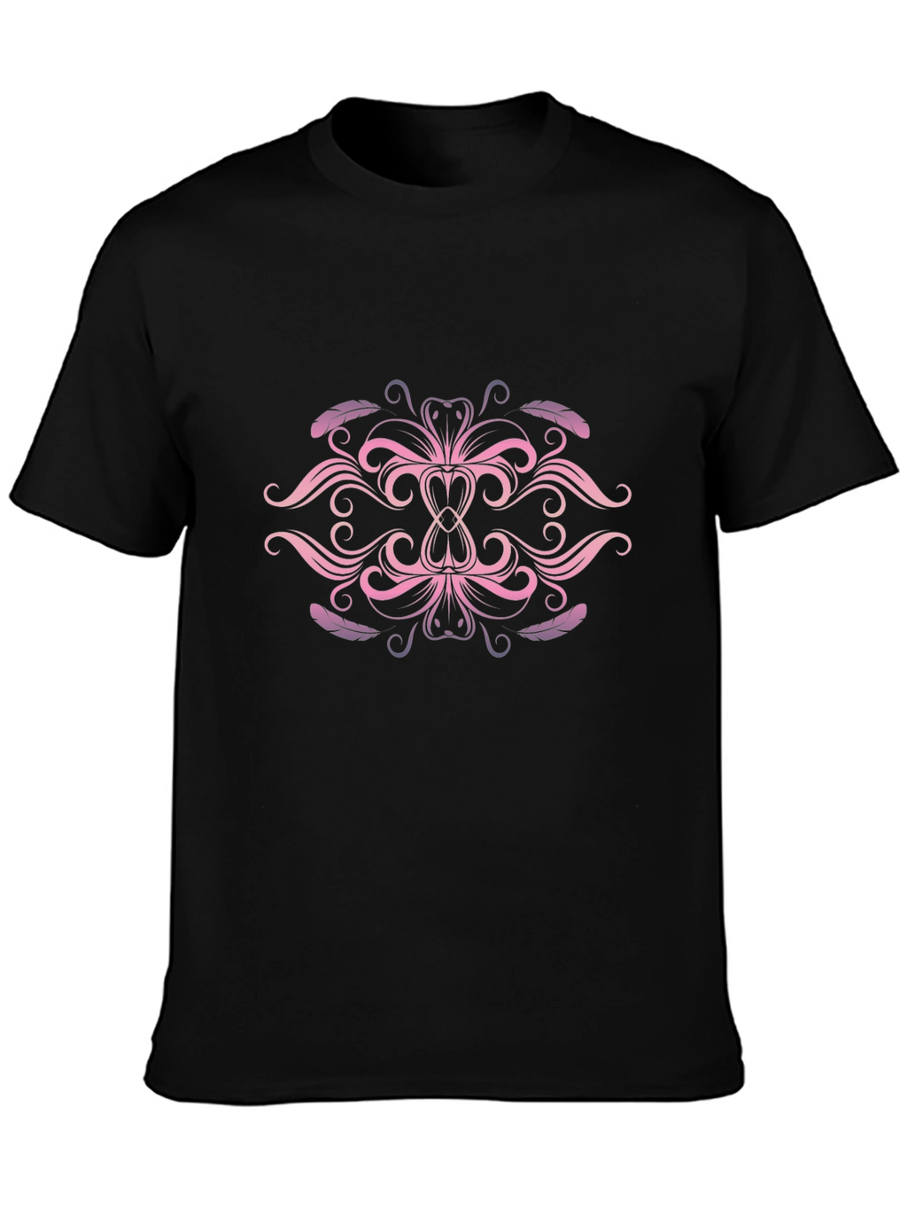 Elegant Pink & Purple Swirl Graphic T-Shirt