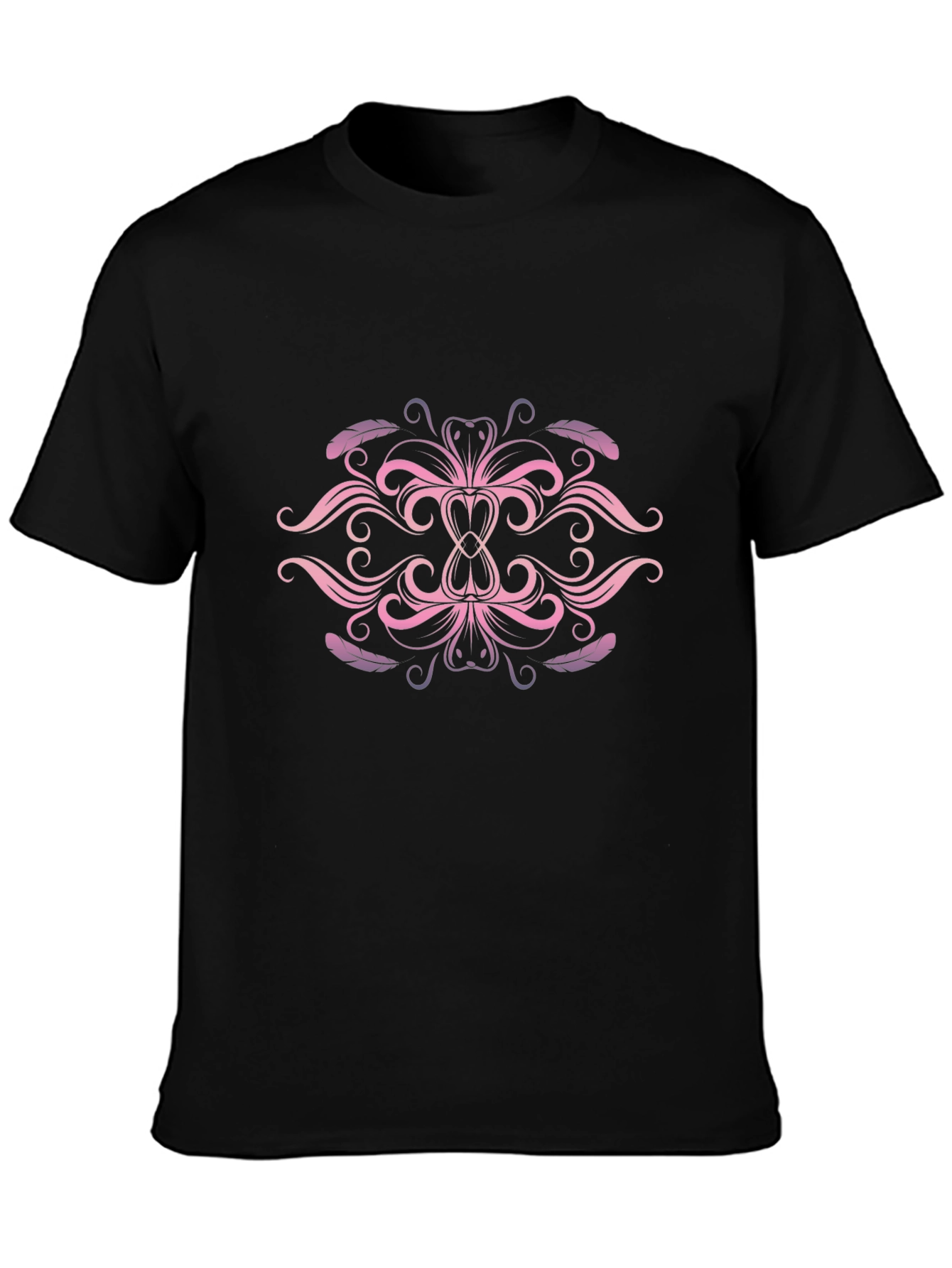 Elegant Pink & Purple Swirl Graphic T-Shirt