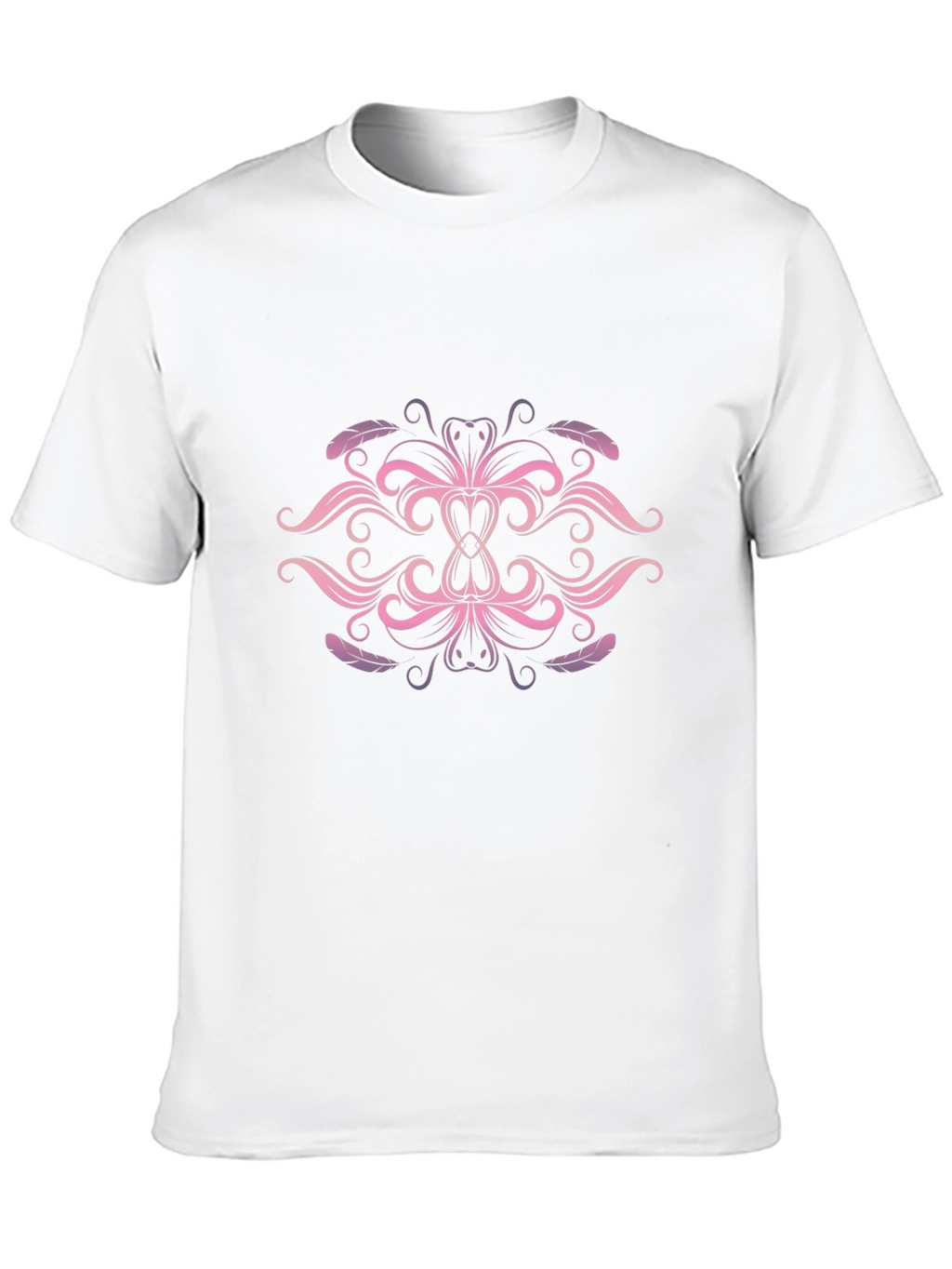 Elegant Pink & Purple Swirl Graphic T-Shirt