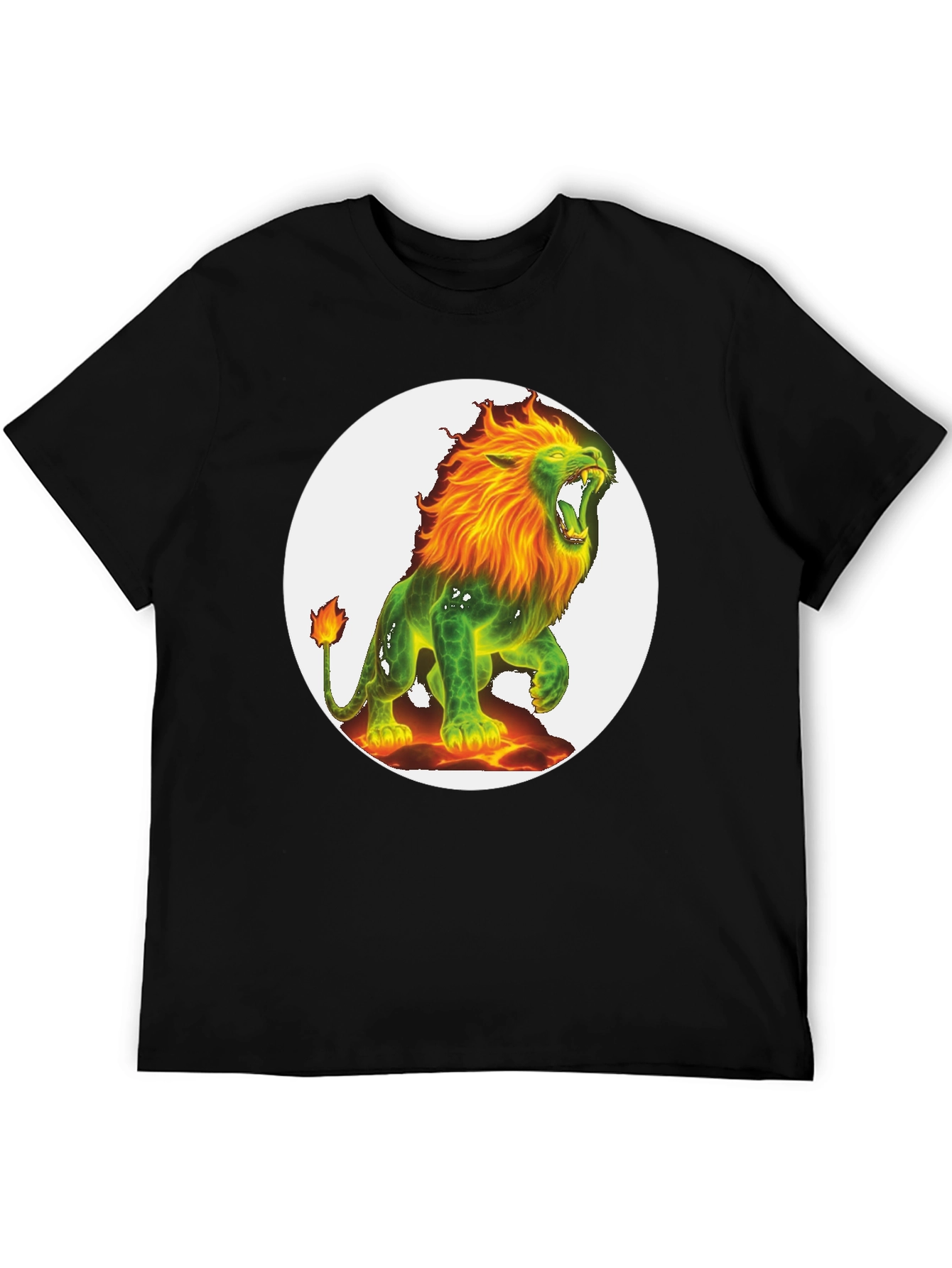 Fiery Lion Graphic Tee - Bold & Unique Design