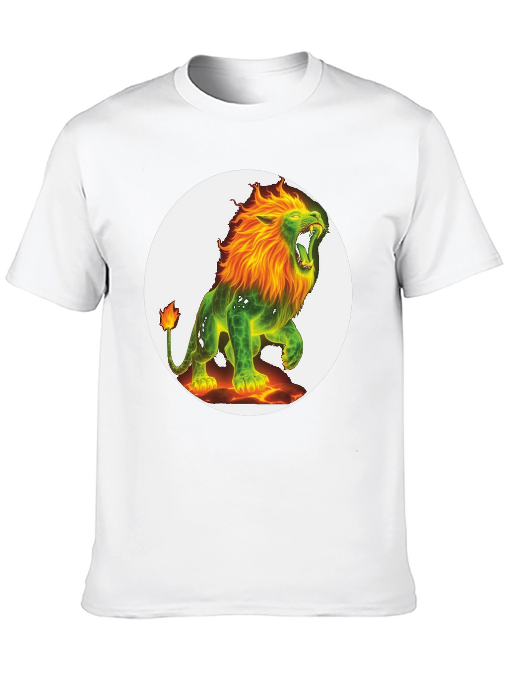 Fiery Lion Graphic Tee - Bold & Unique Design