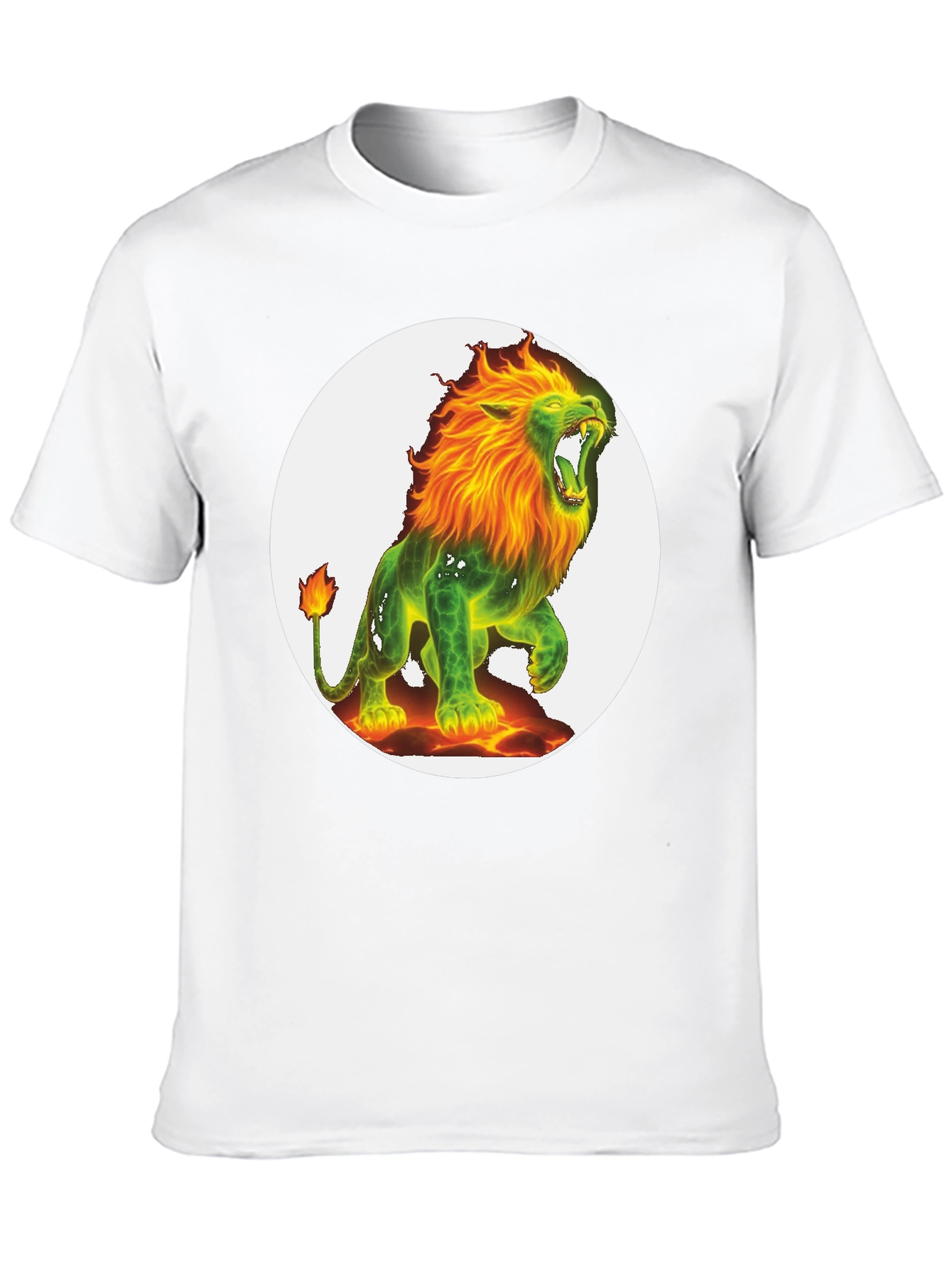 Fiery Lion Graphic Tee - Bold & Unique Design