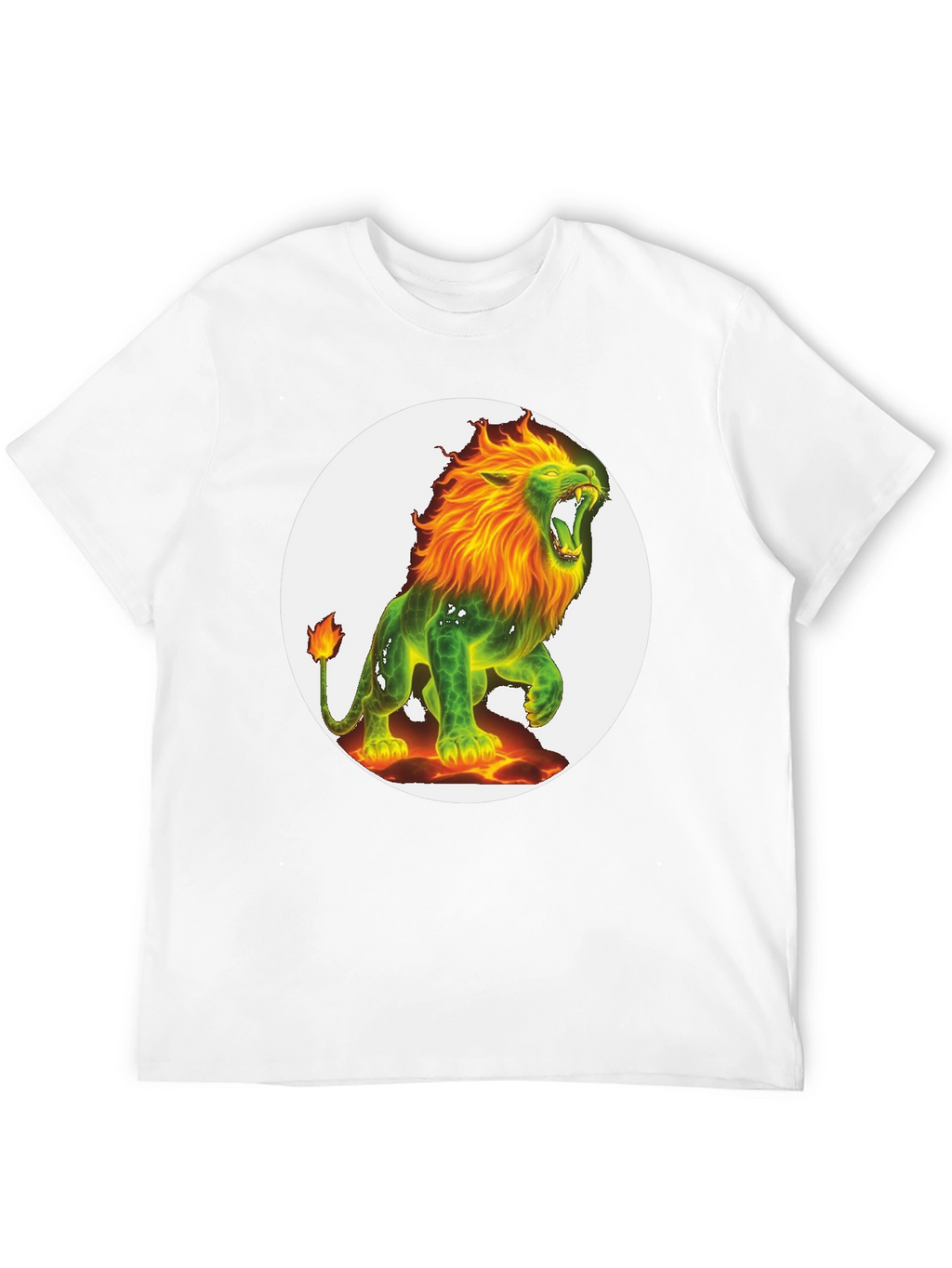 Fiery Lion Graphic Tee - Bold & Unique Design