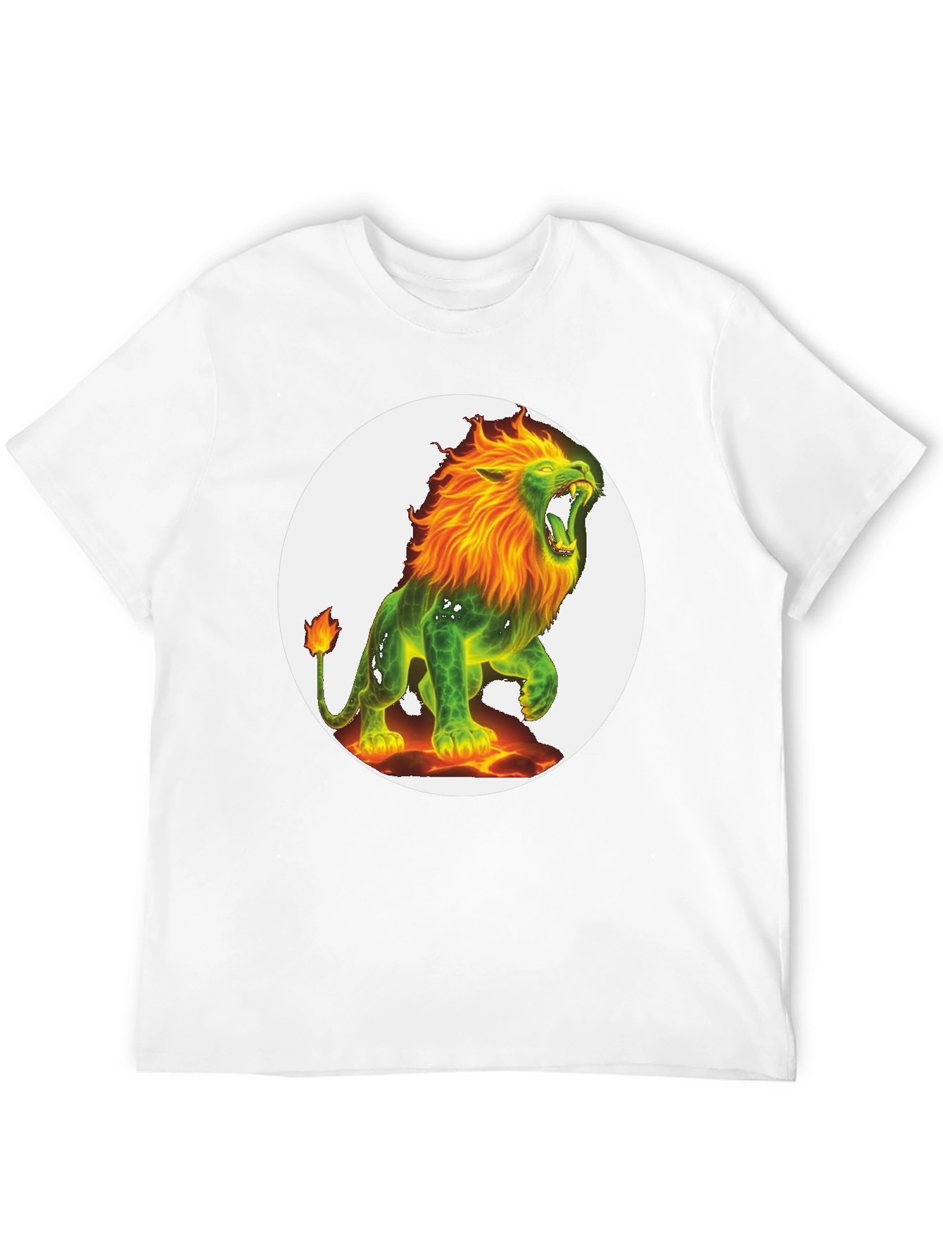Fiery Lion Graphic Tee - Bold & Unique Design