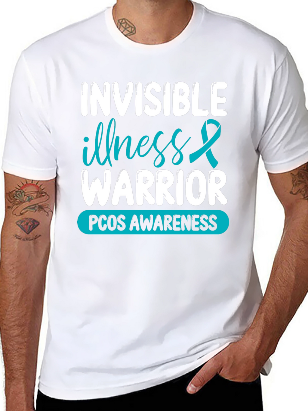 Invisible Illness Warrior PCOS Awareness T-Shirt