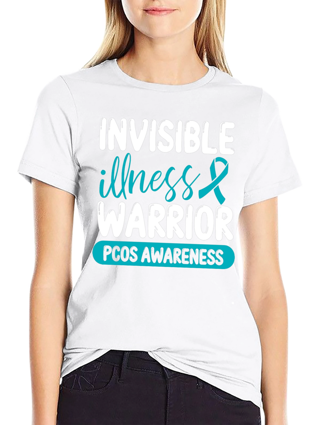 Invisible Illness Warrior PCOS Awareness T-Shirt