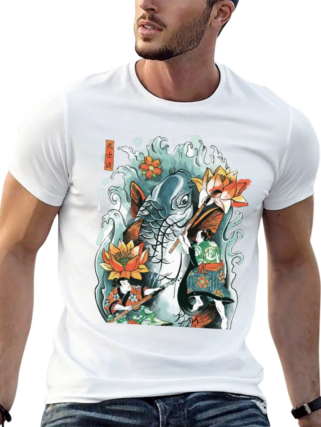 Koi Fish Tattoo Graphic Tee