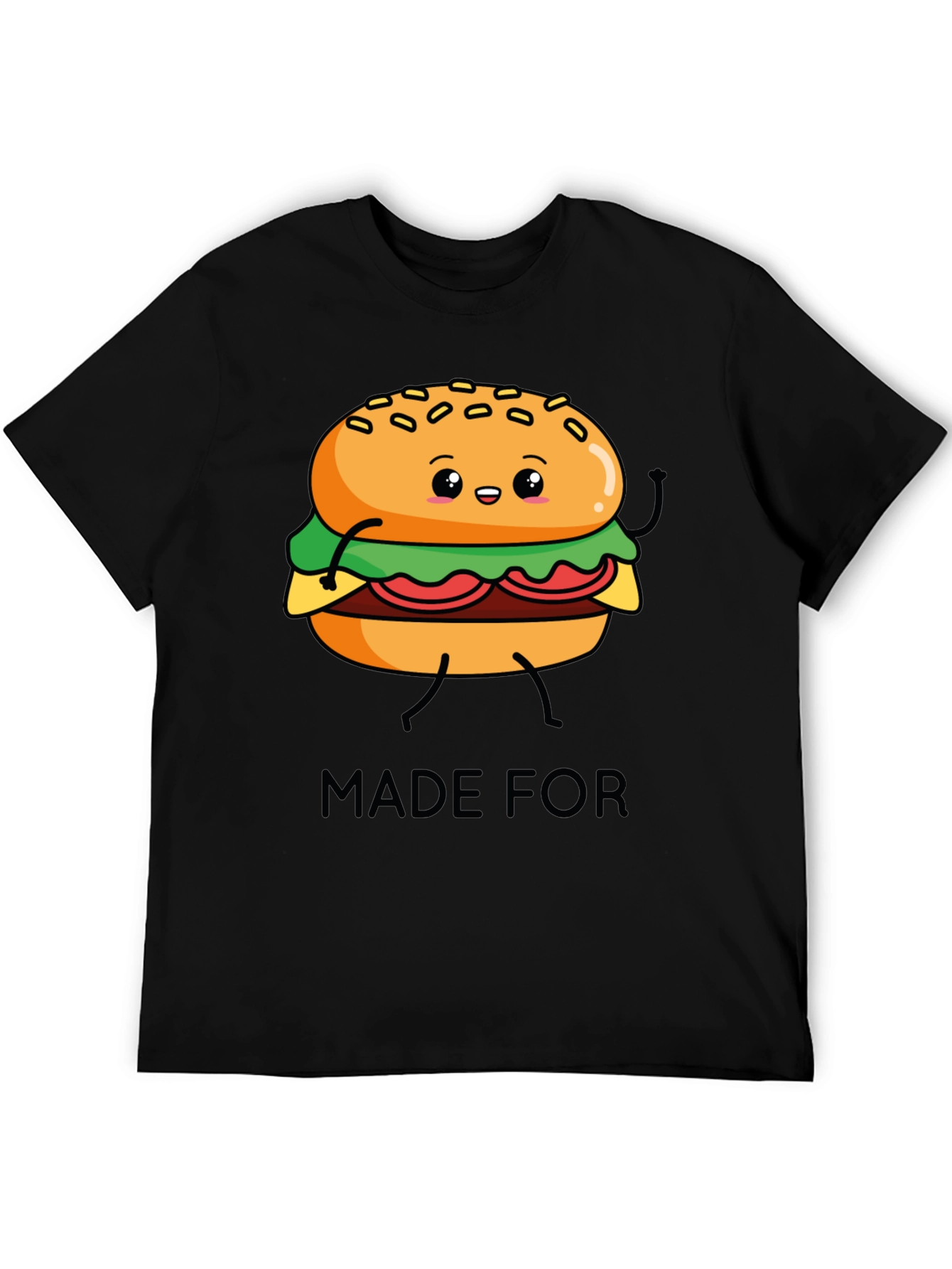 Cartoon Burger Made For T-Shirt