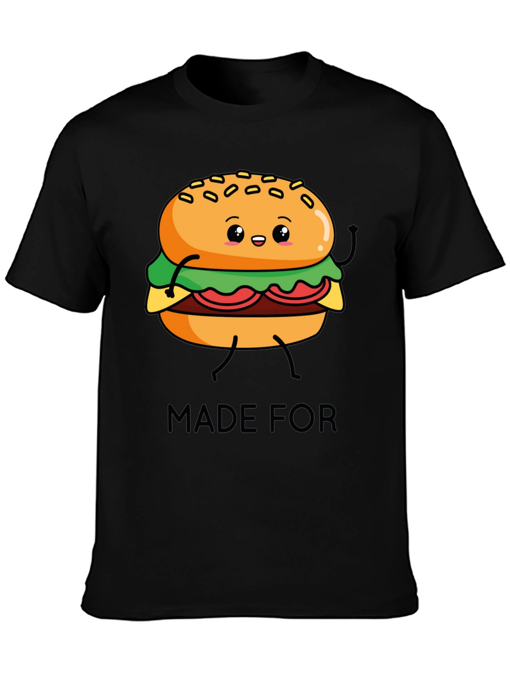 Cartoon Burger Made For T-Shirt