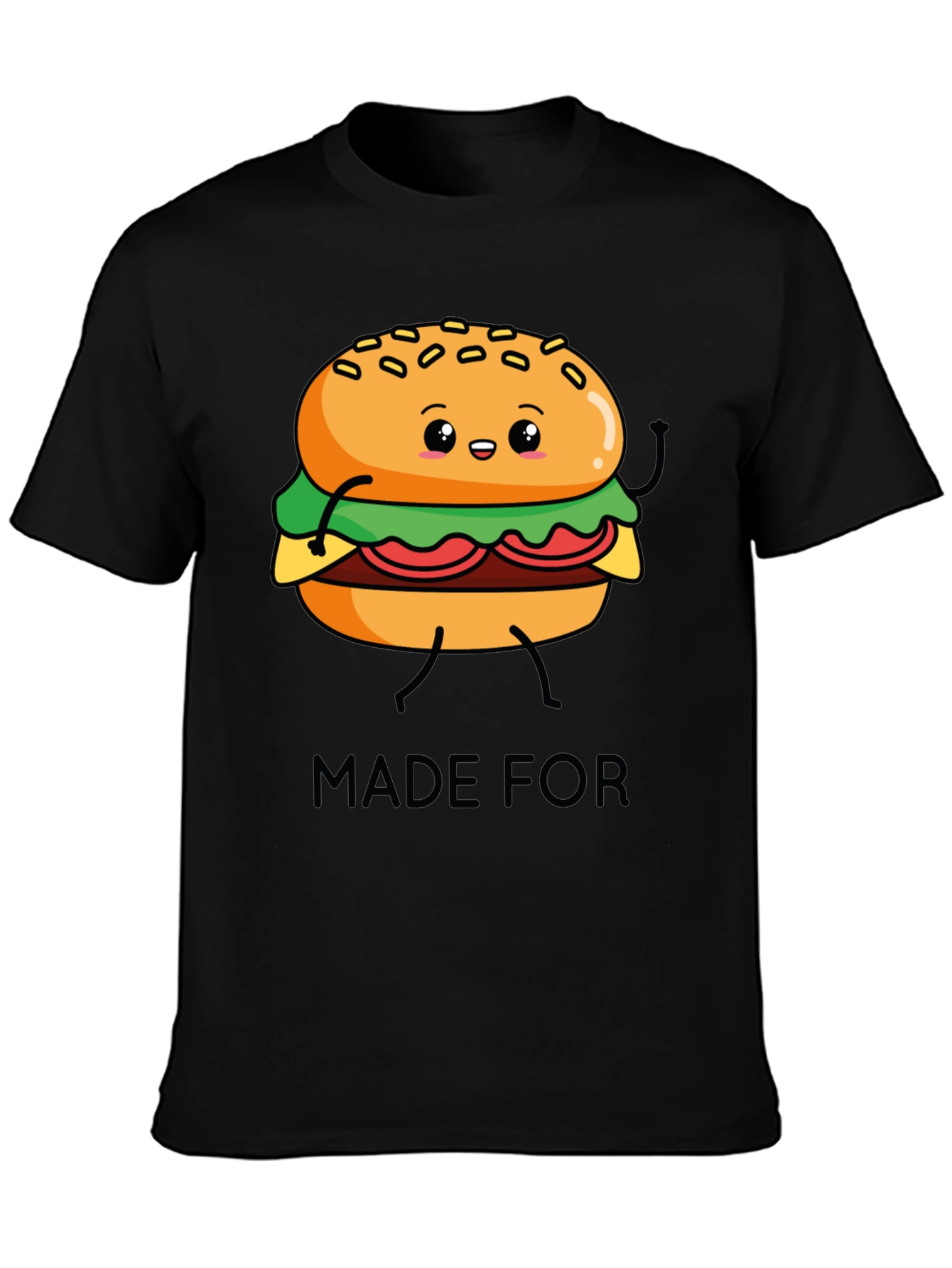 Cartoon Burger Made For T-Shirt