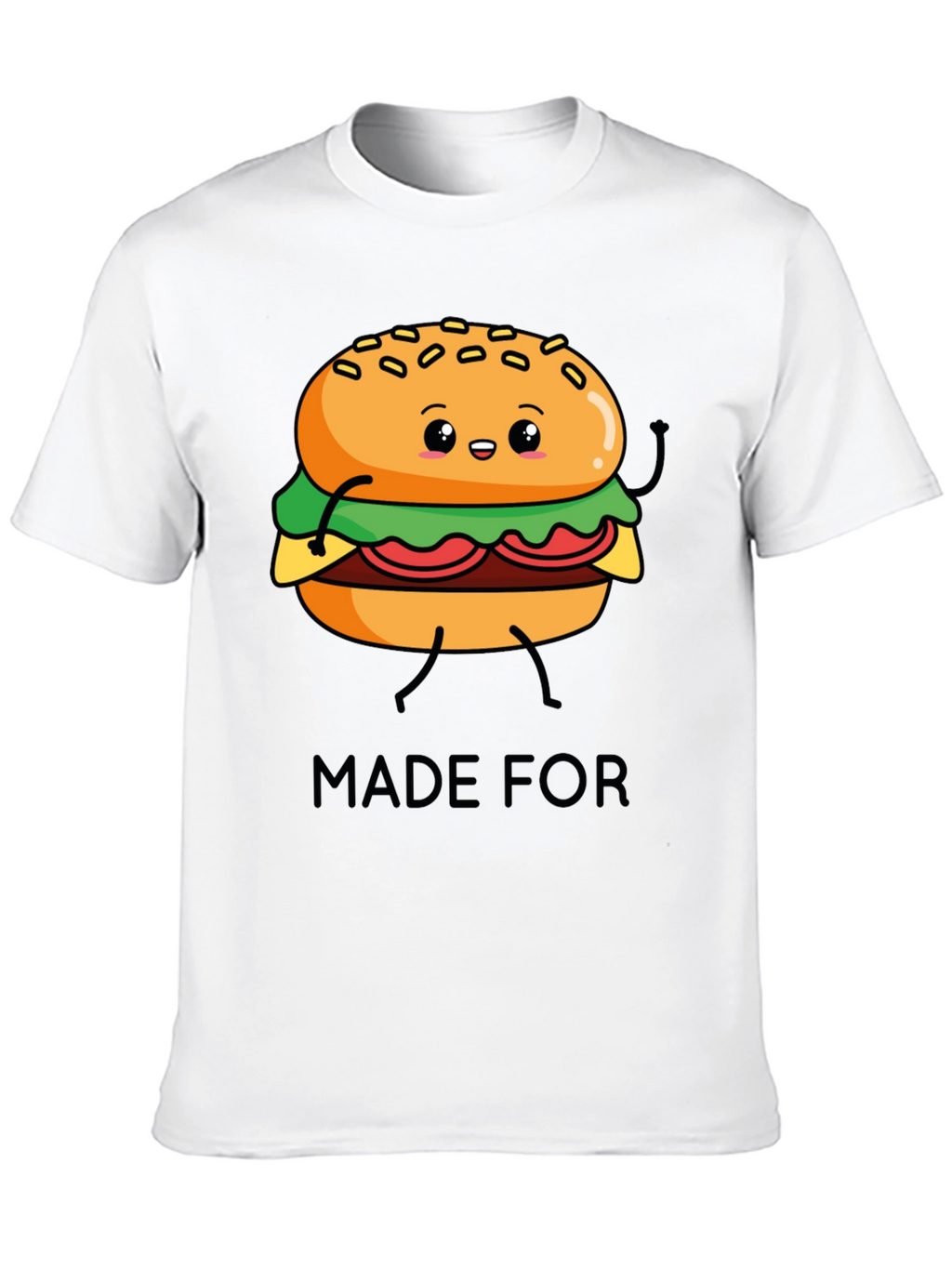 Cartoon Burger Made For T-Shirt