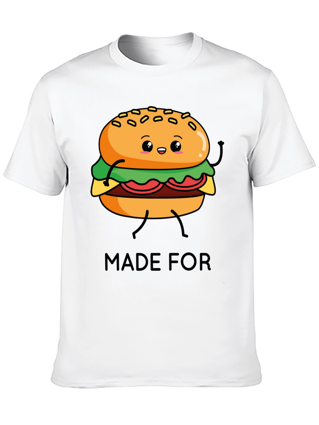 Cartoon Burger Made For T-Shirt