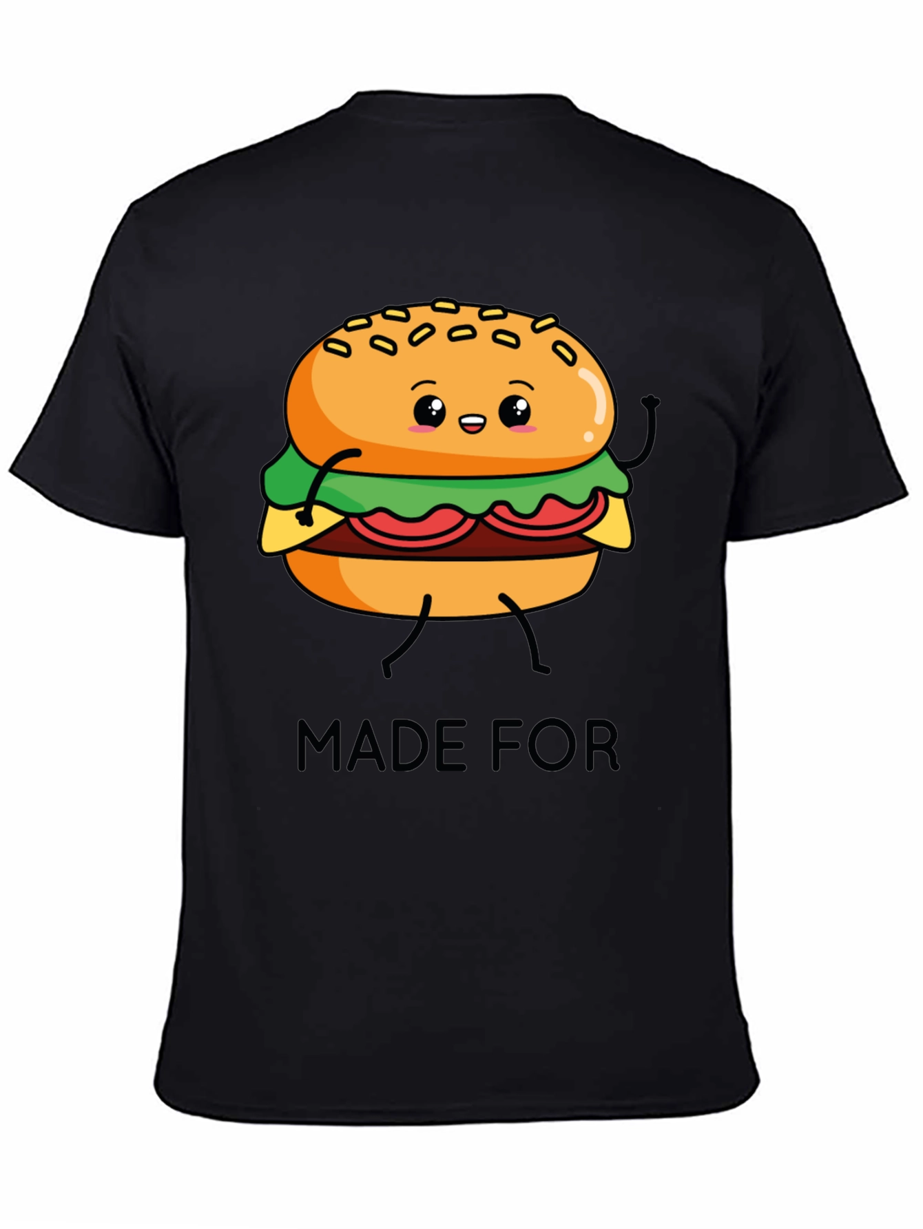 Cartoon Burger Made For T-Shirt