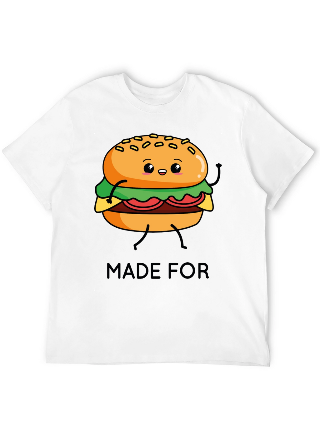 Cartoon Burger Made For T-Shirt