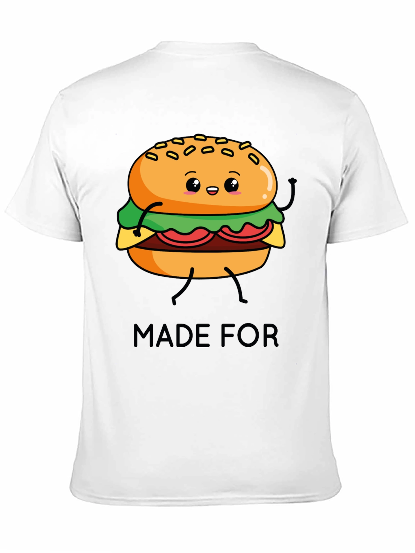 Cartoon Burger Made For T-Shirt